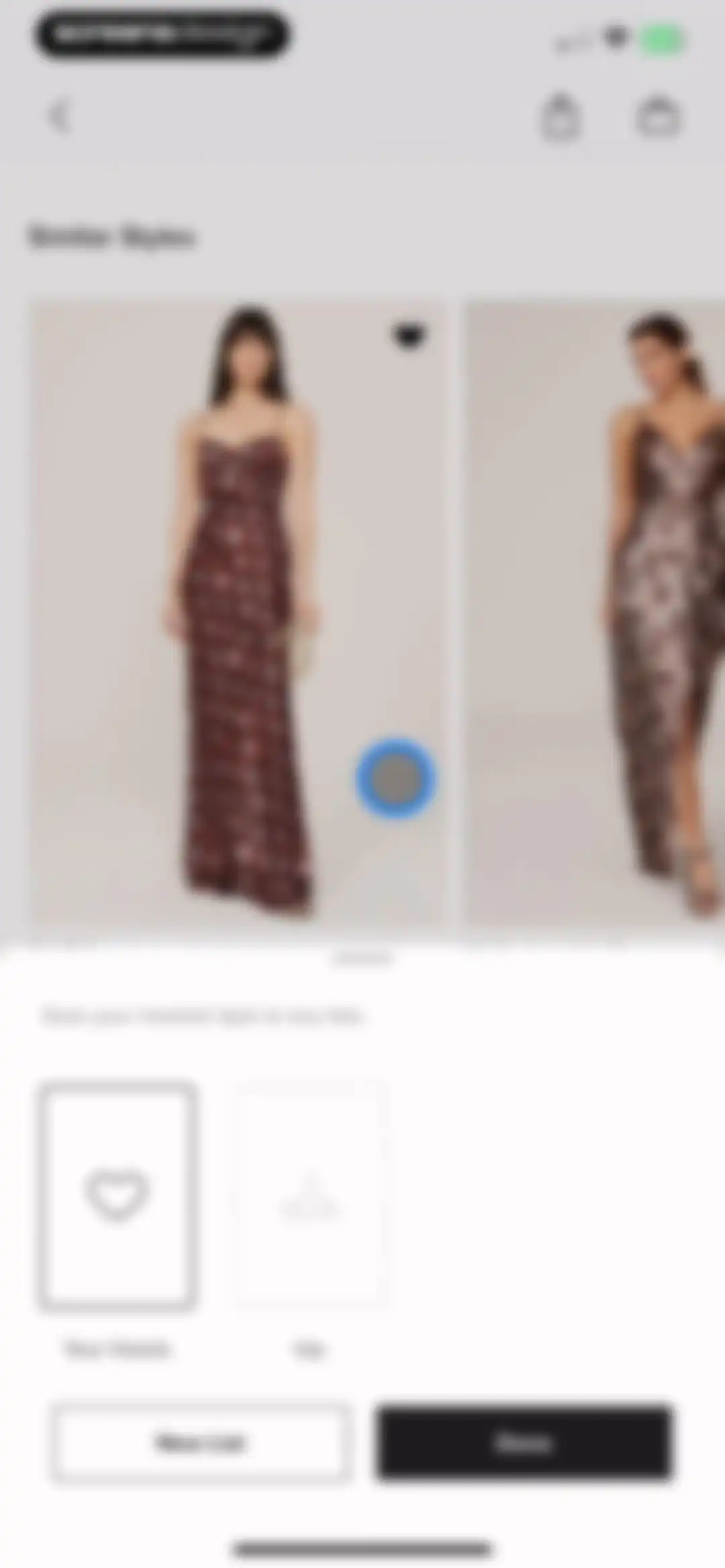 Rent the Runway (RTR) screen 32
