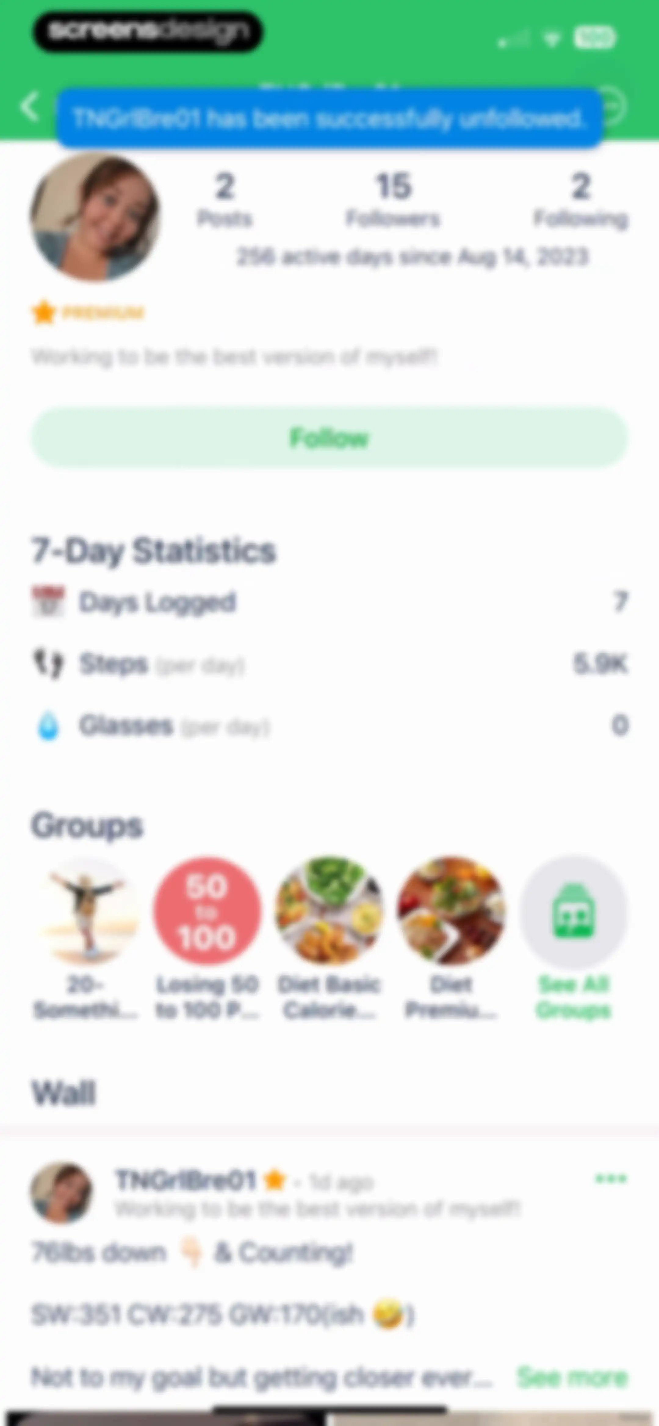 Calorie Counter - MyNetDiary screen 228