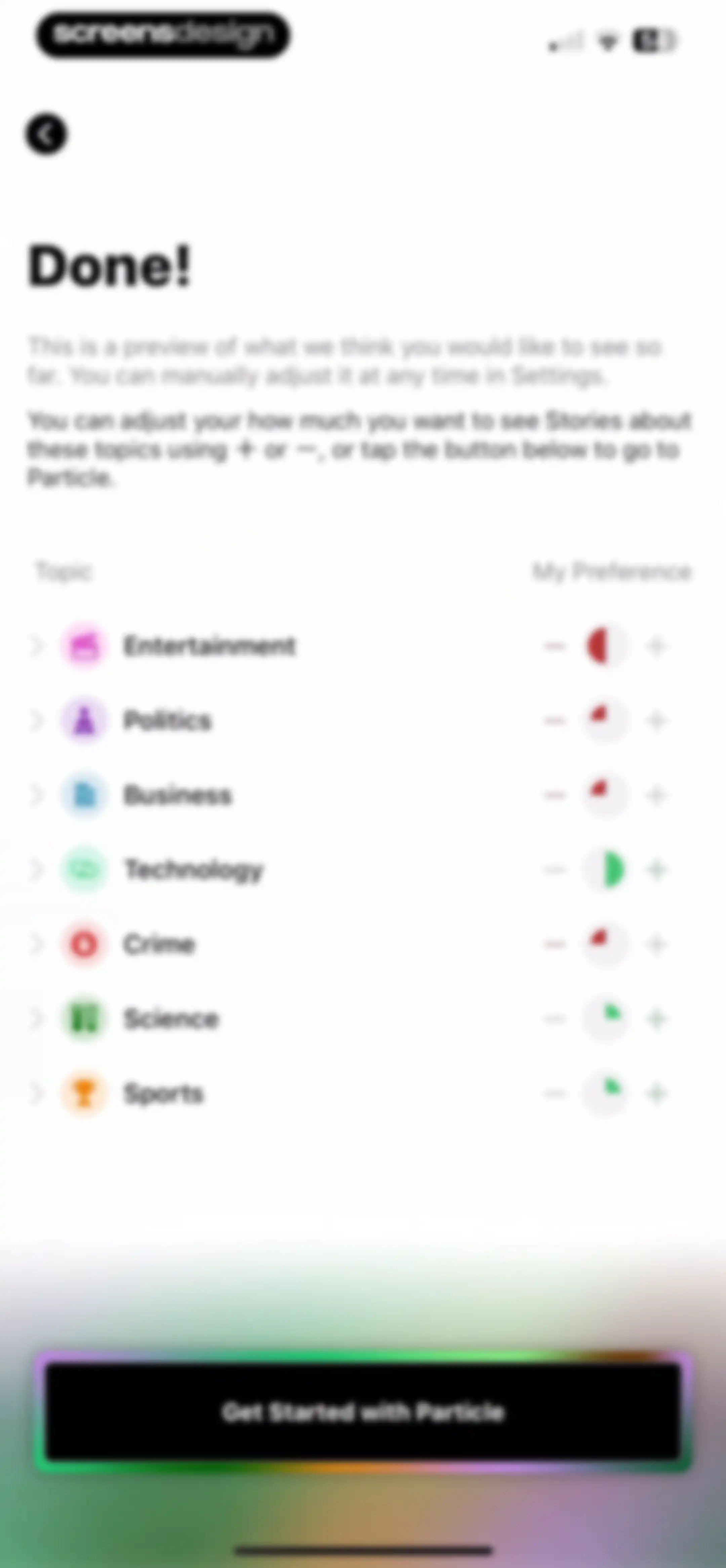 Particle: Personalized News screen 19
