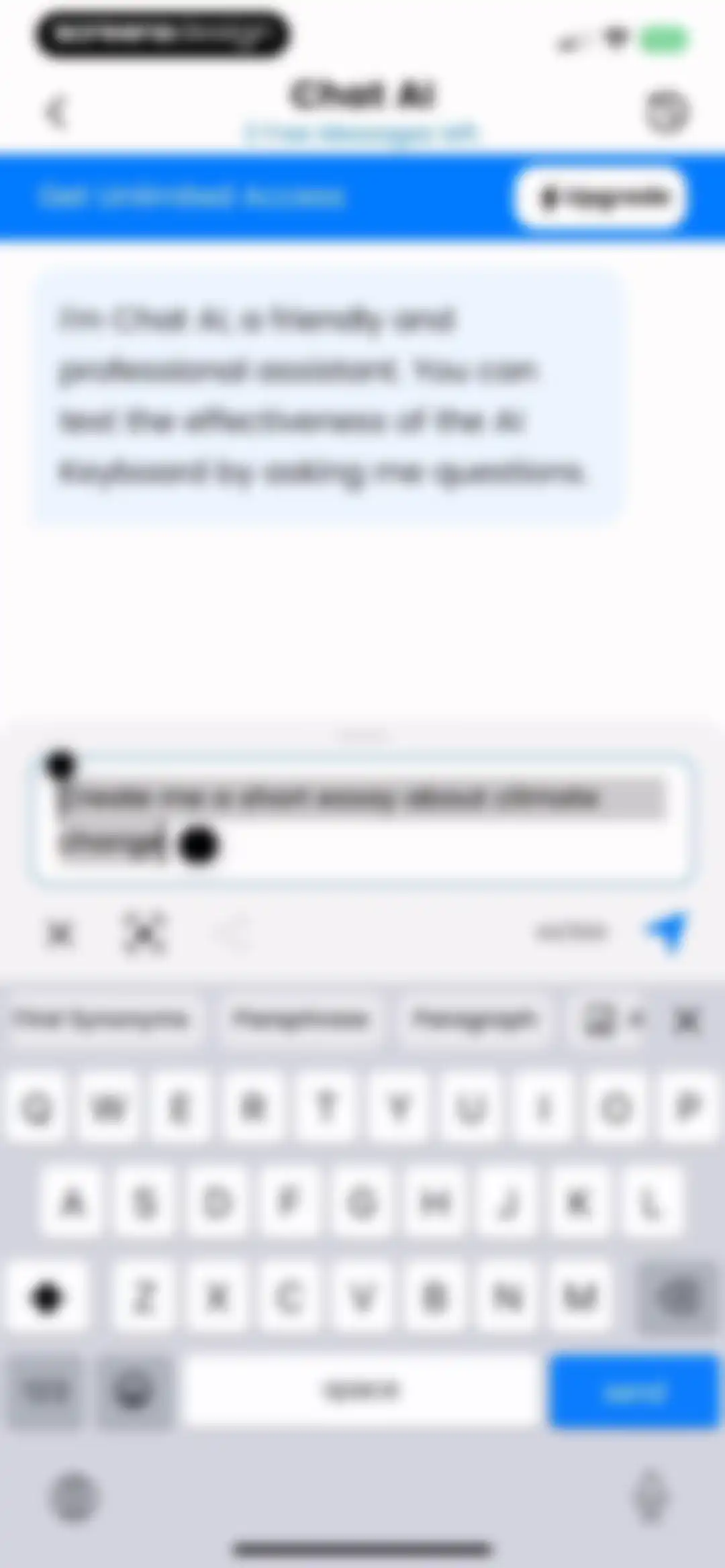 AI Keyboard: Chatbot, Grammar screen 14