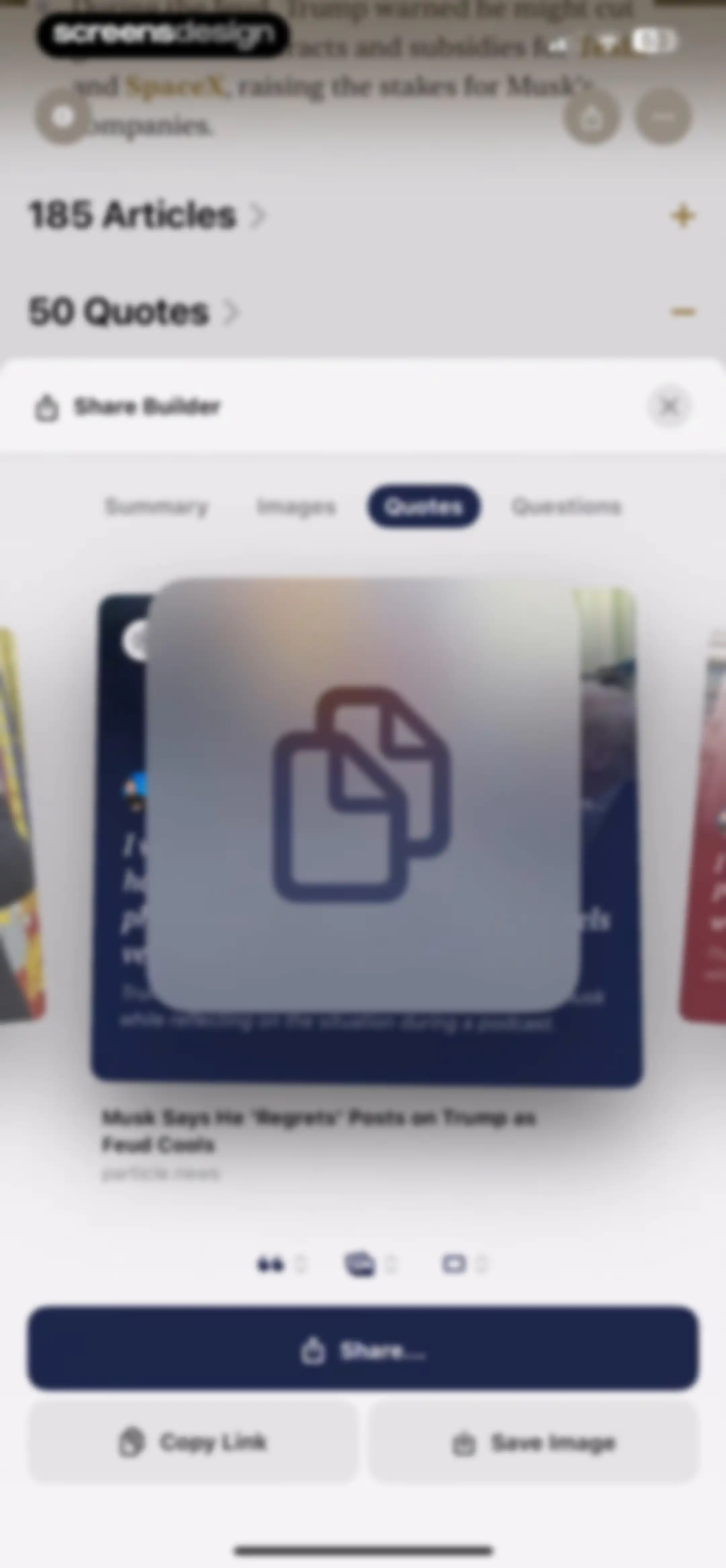 Particle: Personalized News screen 43