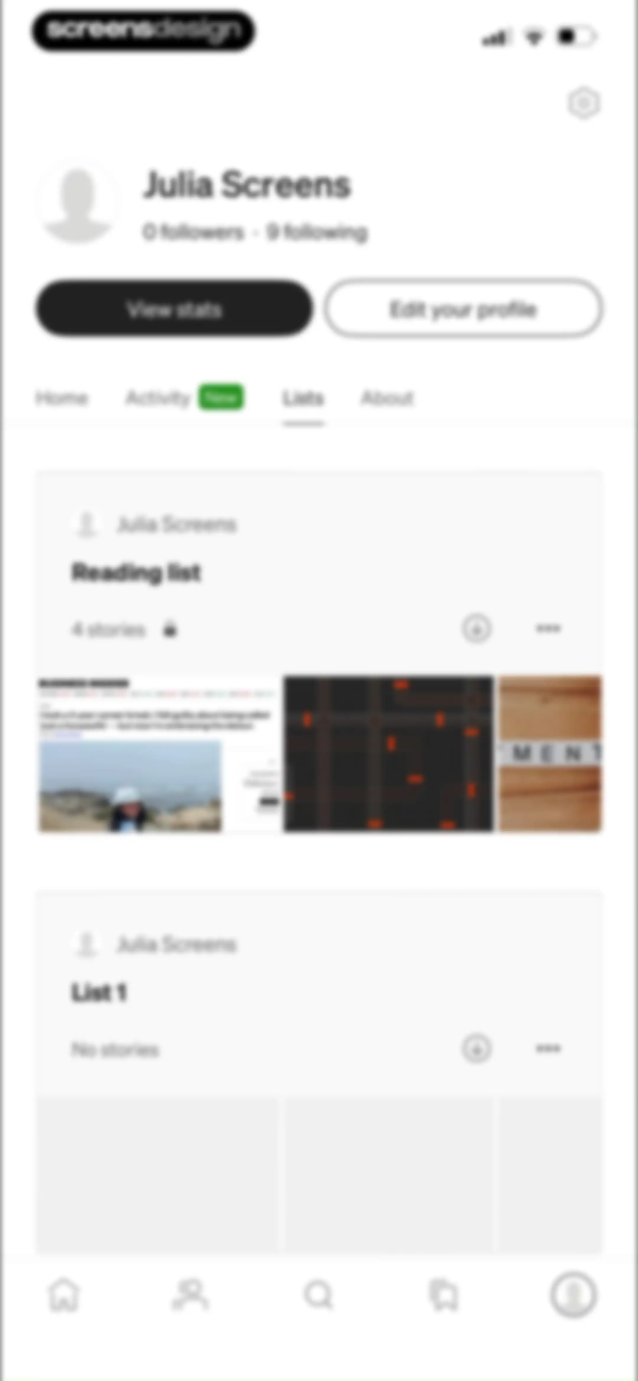Medium: Read & Write Stories screen 107