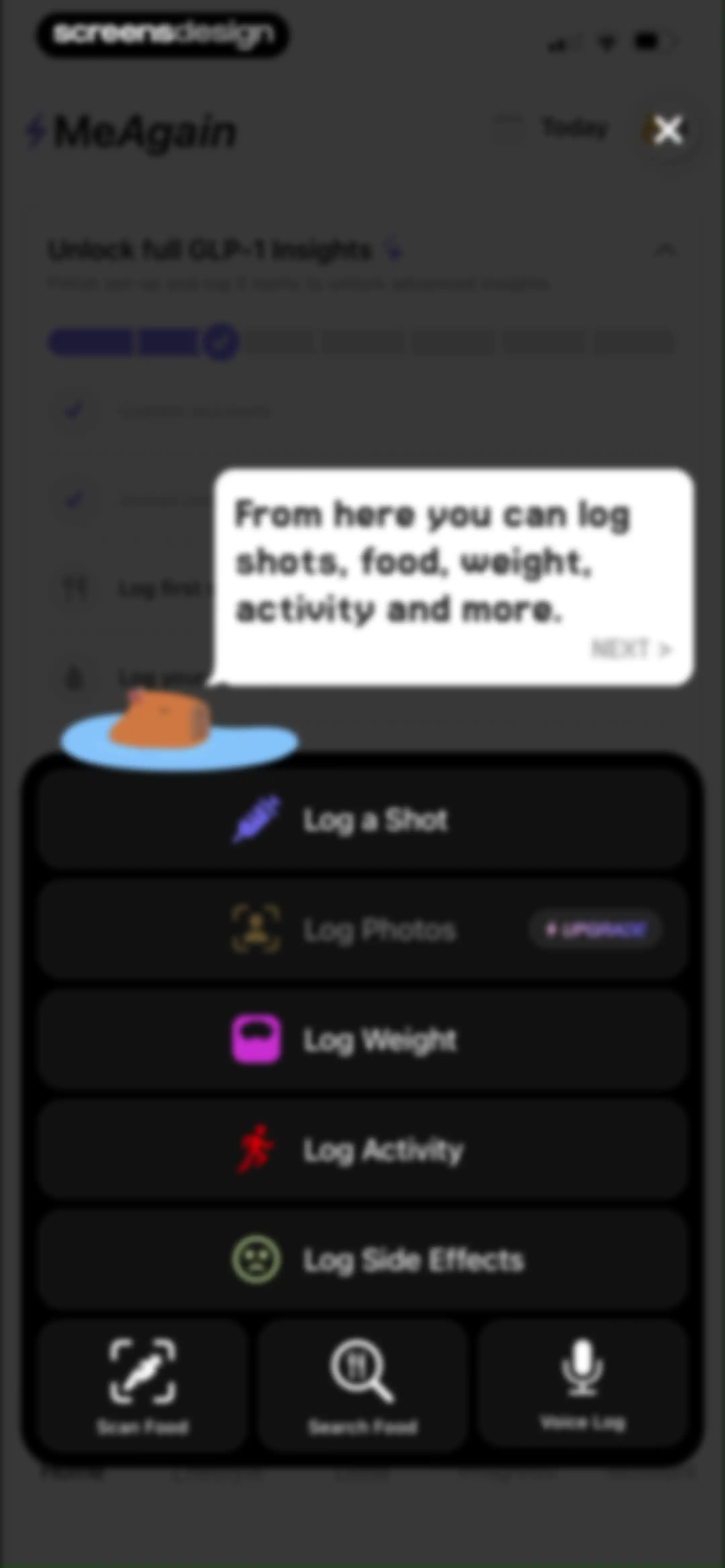 MeAgain: GLP-1 Tracker App screen 50