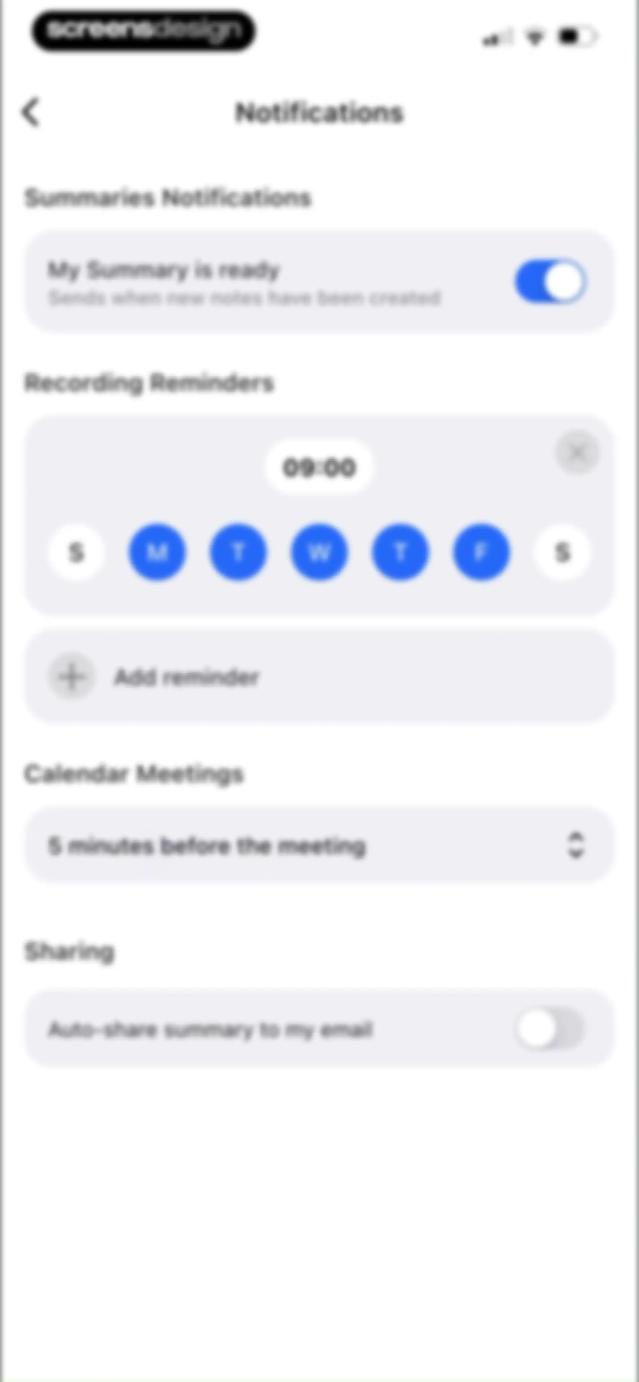 Summary - AI Note Taker screen 113