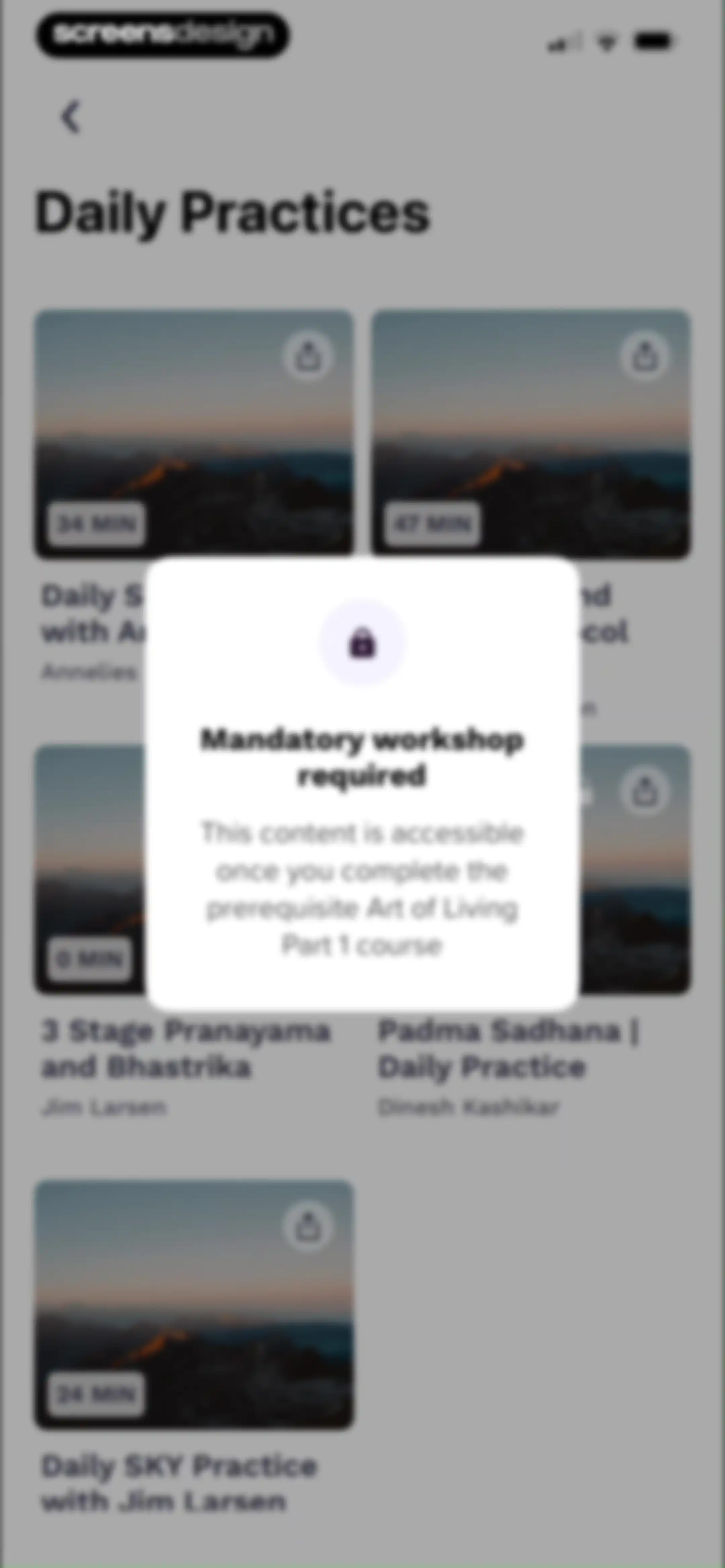 Art of Living Official App screen 34