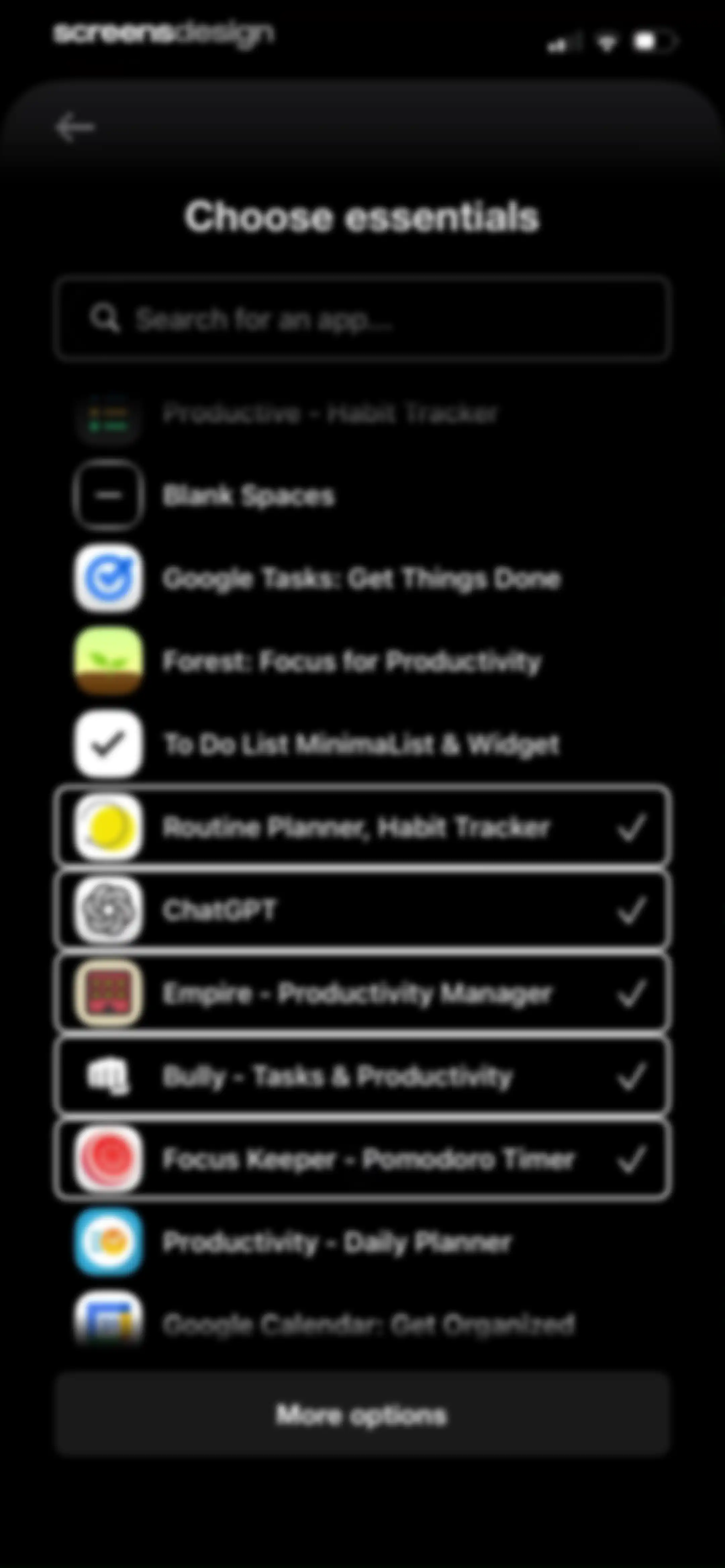 Blank Spaces Launcher screen 41