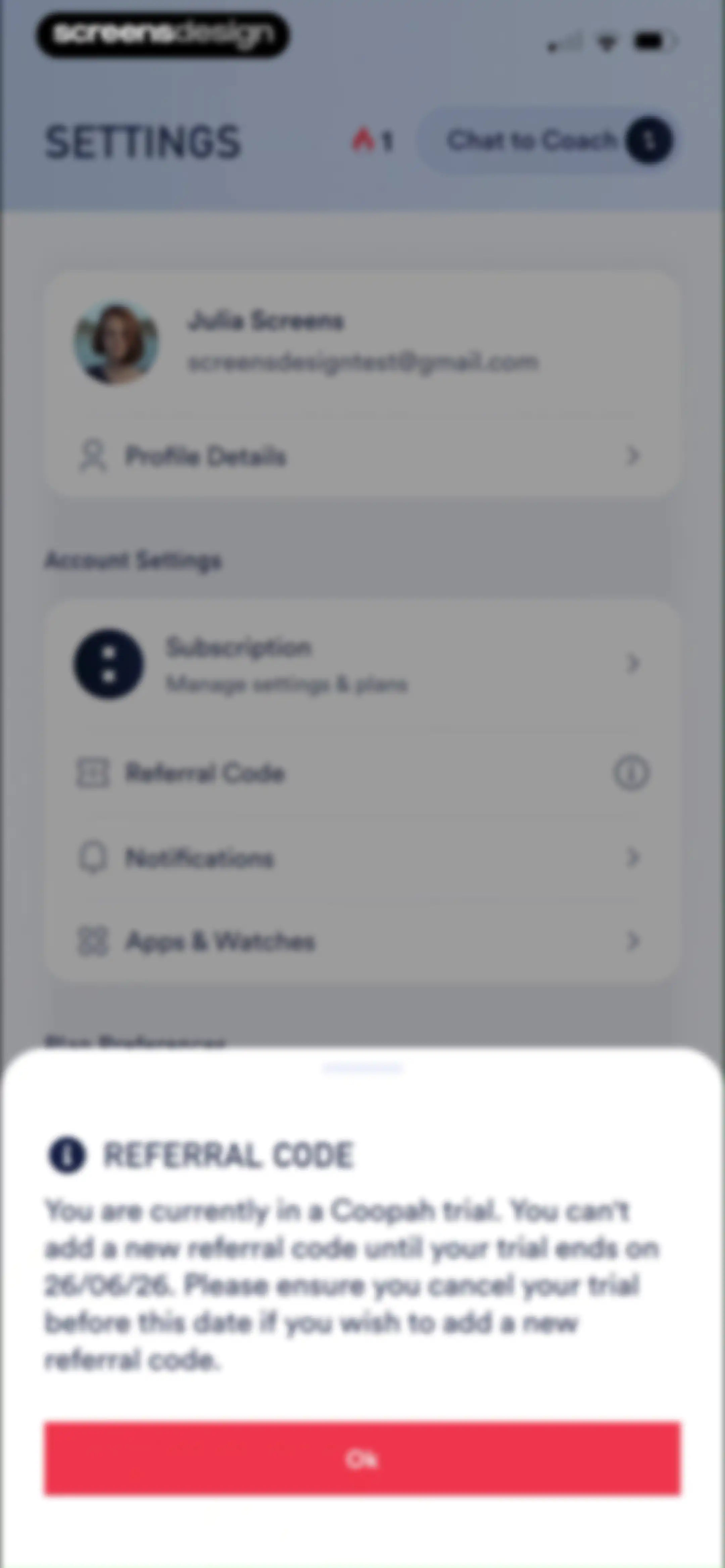 Coopah: The Run Coaching App screen 167