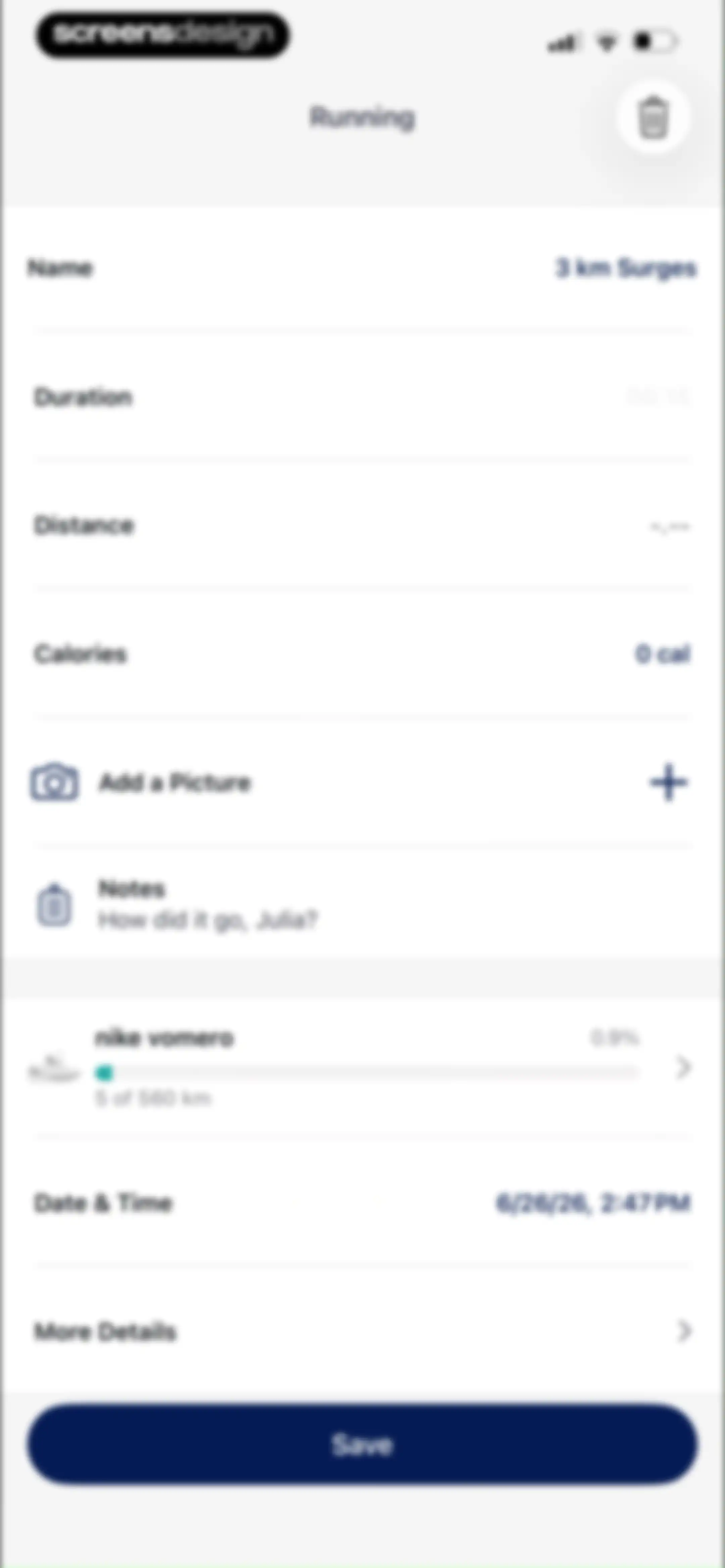 ASICS Runkeeper—Run Tracker screen 128