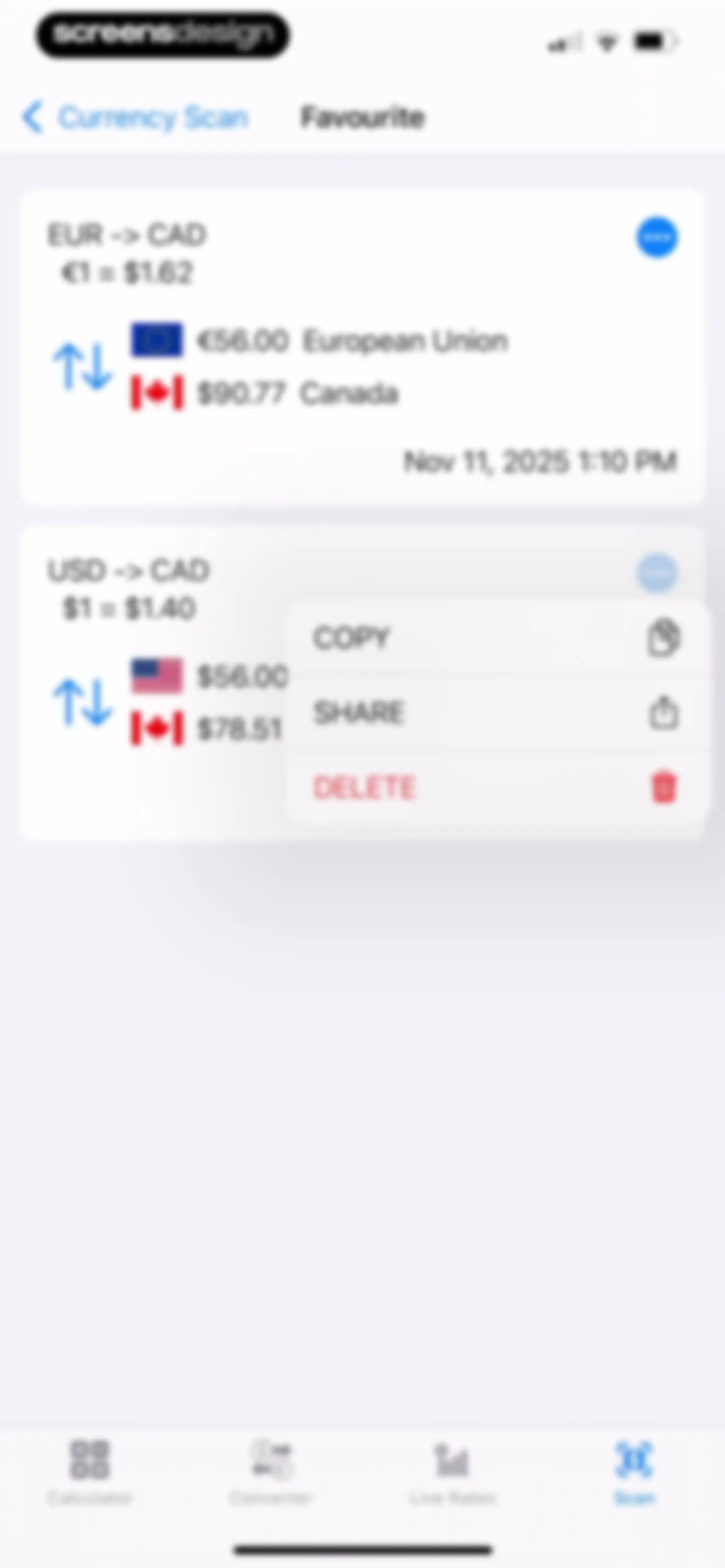 Currency Converter Calculator• screen 42