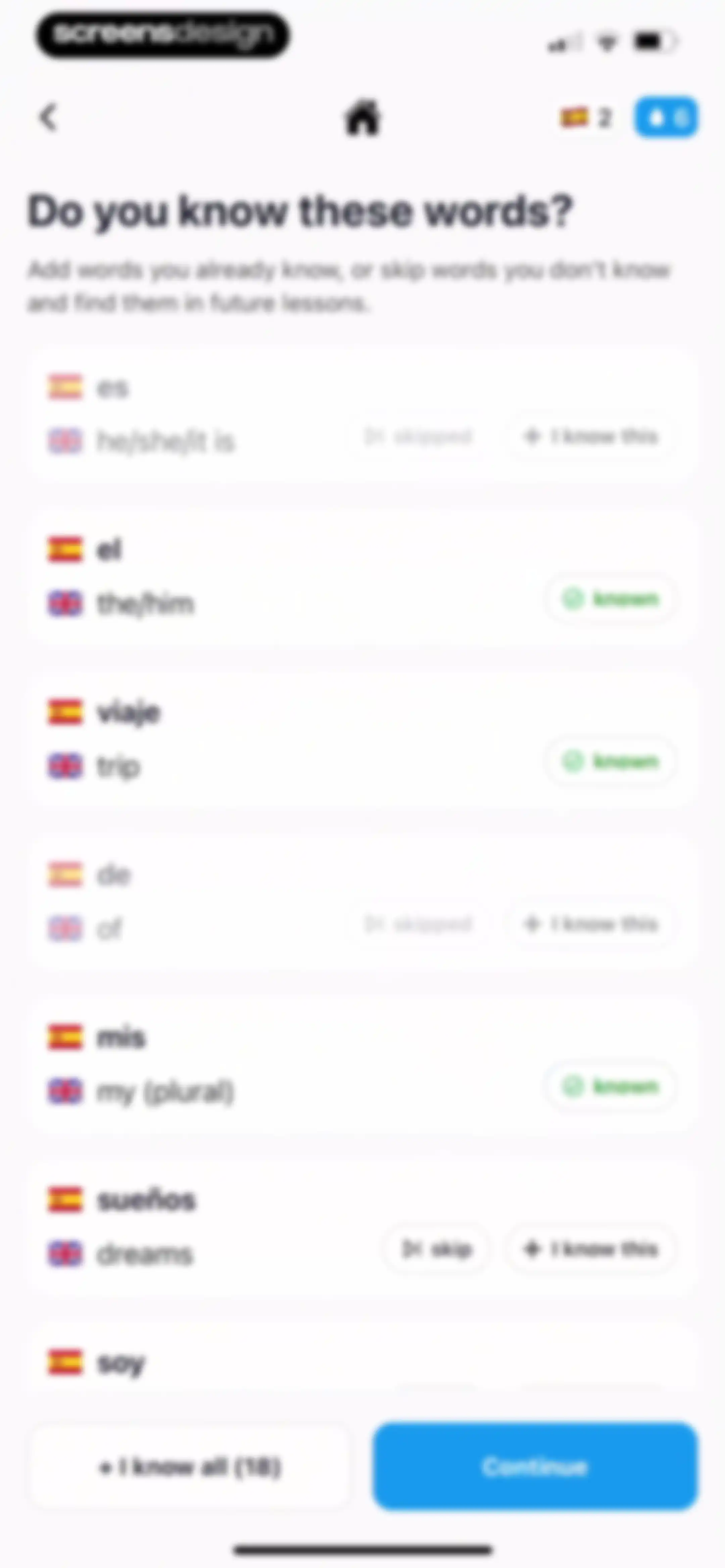 Parrot – Learn Spanish screen 54