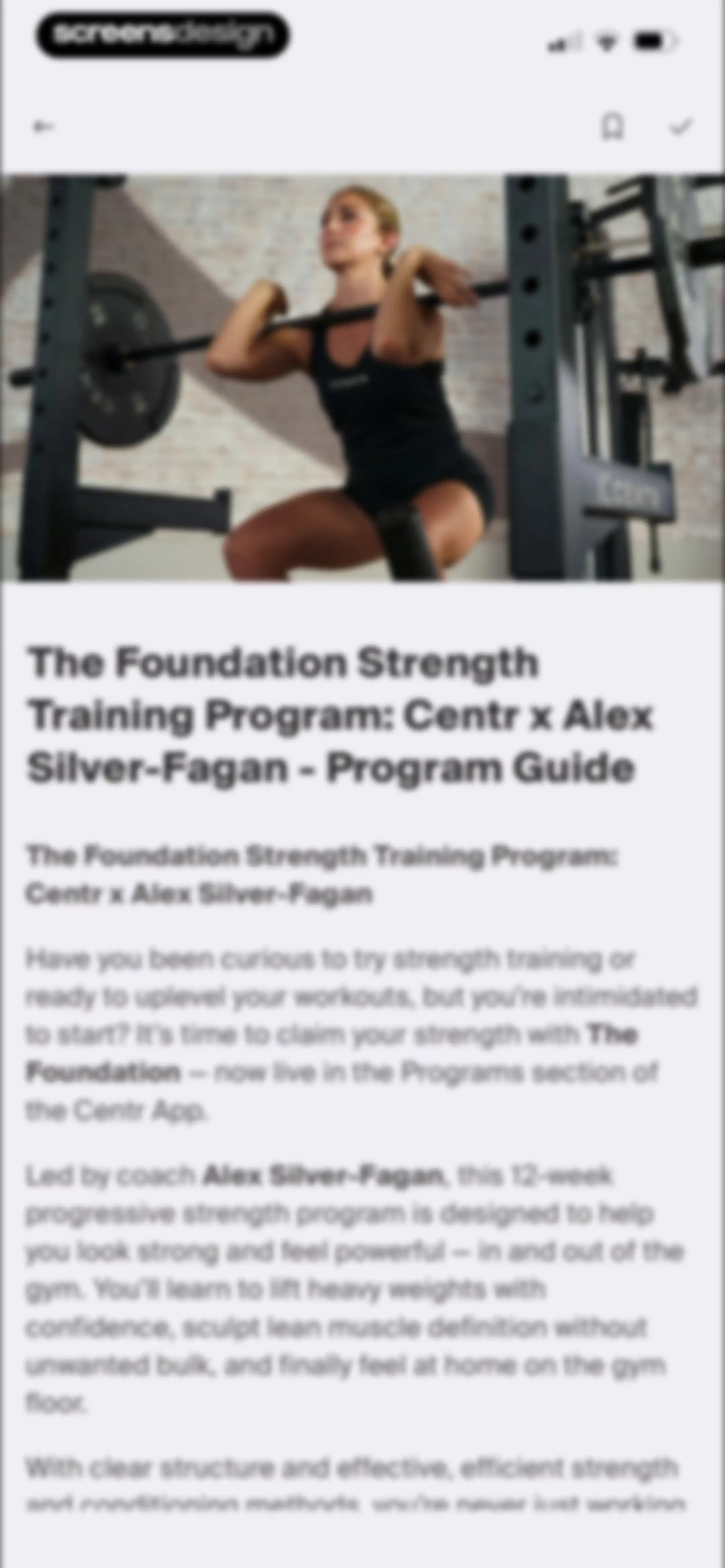 Centr: Strength & Fitness App screen 97