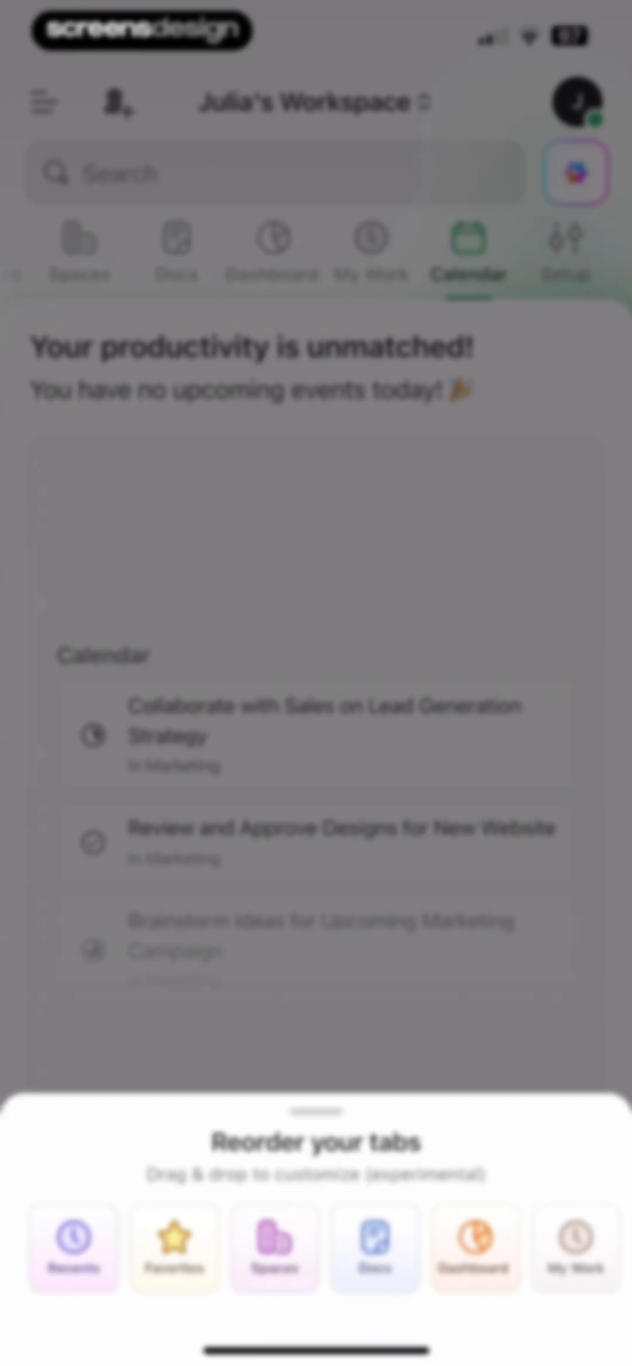 ClickUp: Tasks, Chat, Docs, AI screen 181