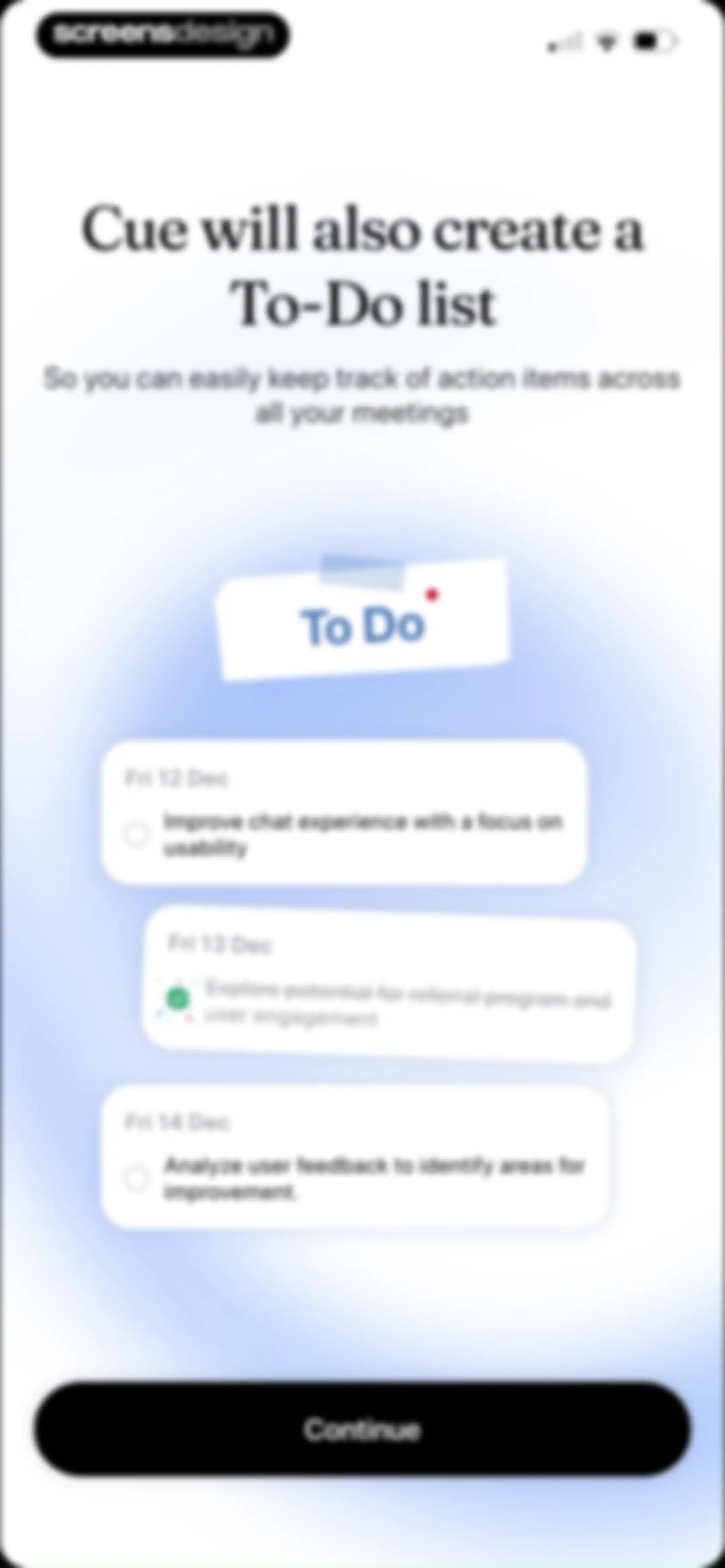 Cue: AI Note Taker & Recorder screen 8