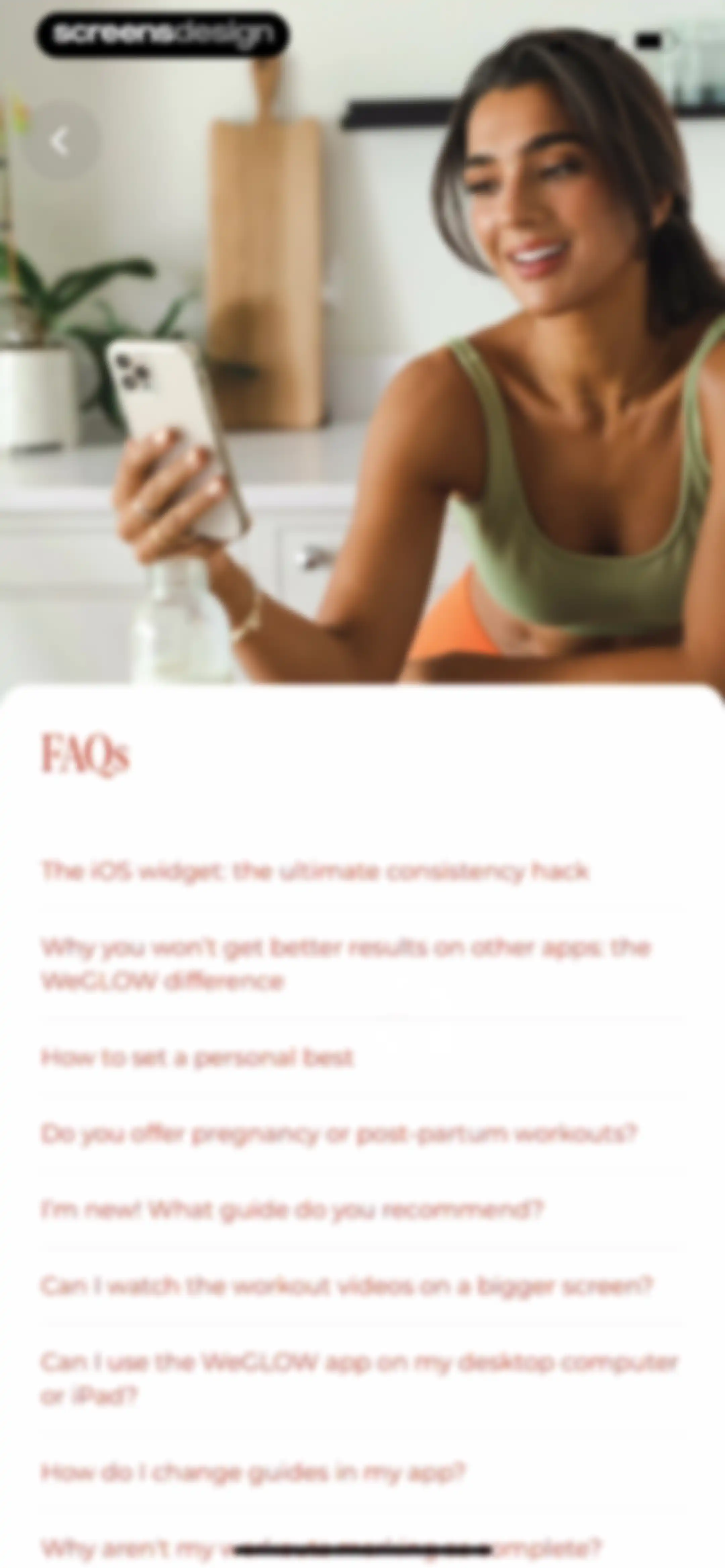 WeGLOW: Home Workout for Women screen 238