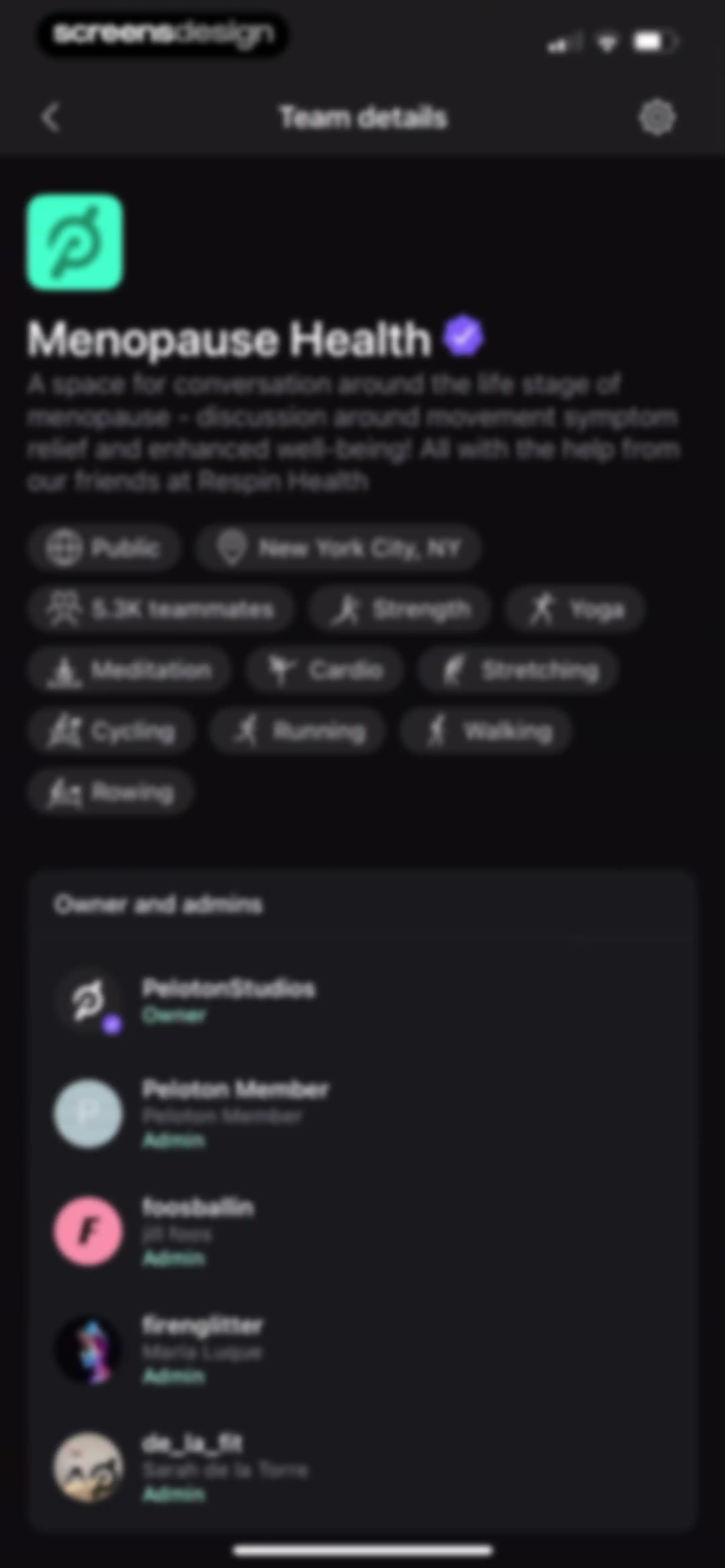 Peloton: Fitness & Workouts screen 196