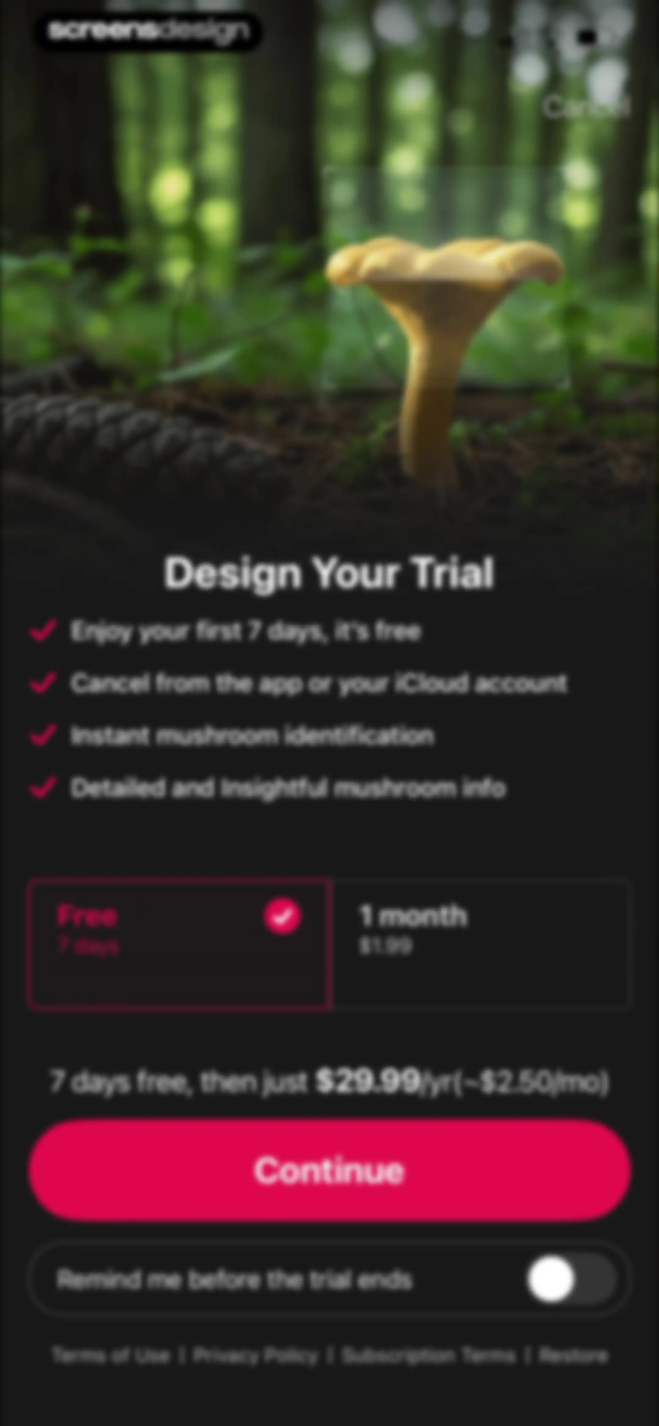 Picture Mushroom: Identifier screen 13