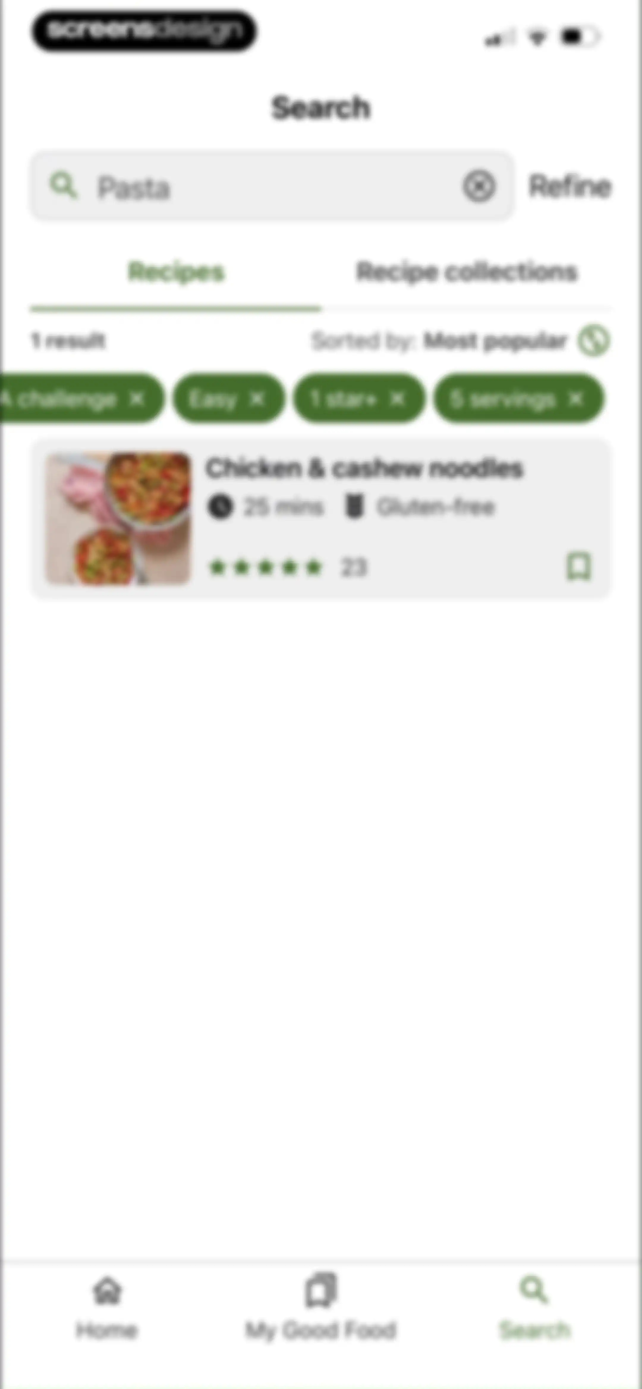 Good Food: Recipe Finder screen 42