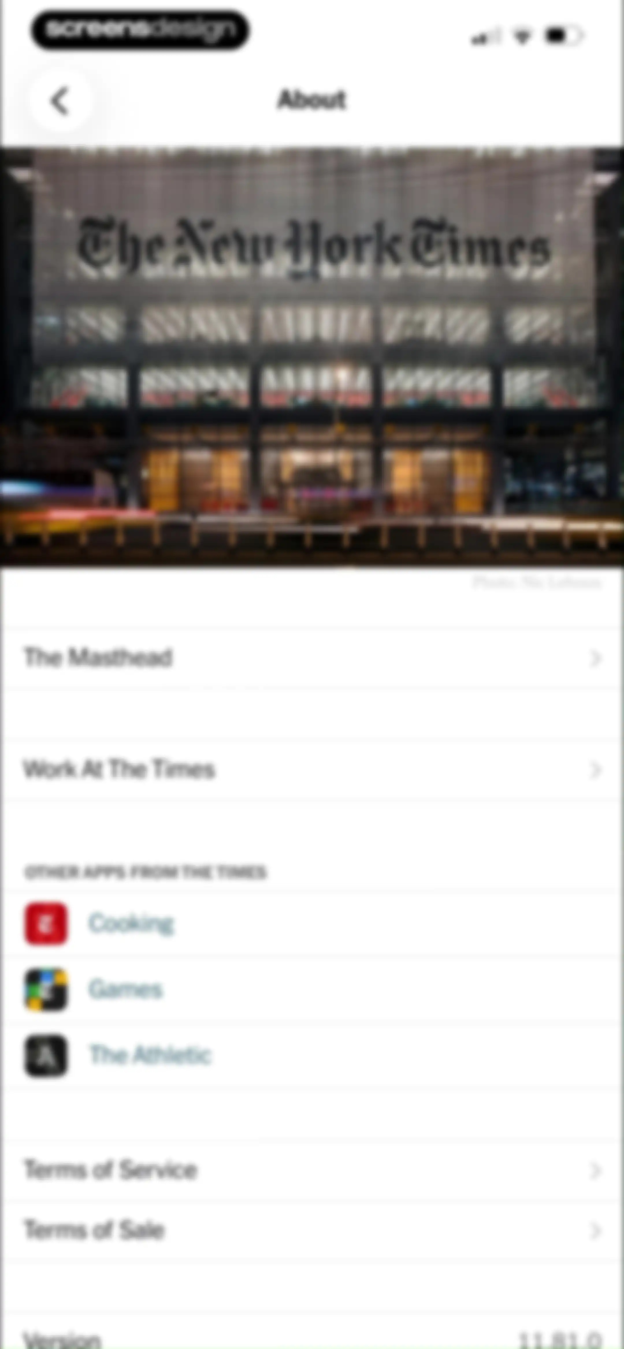 NYTimes: US and Global News screen 102