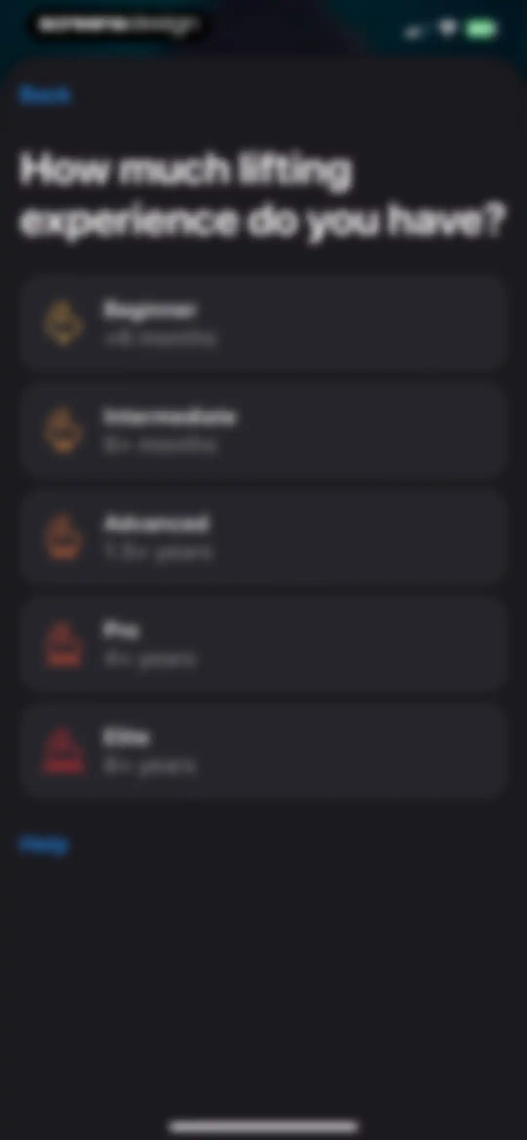Gym Workout Alpha Progression screen 4