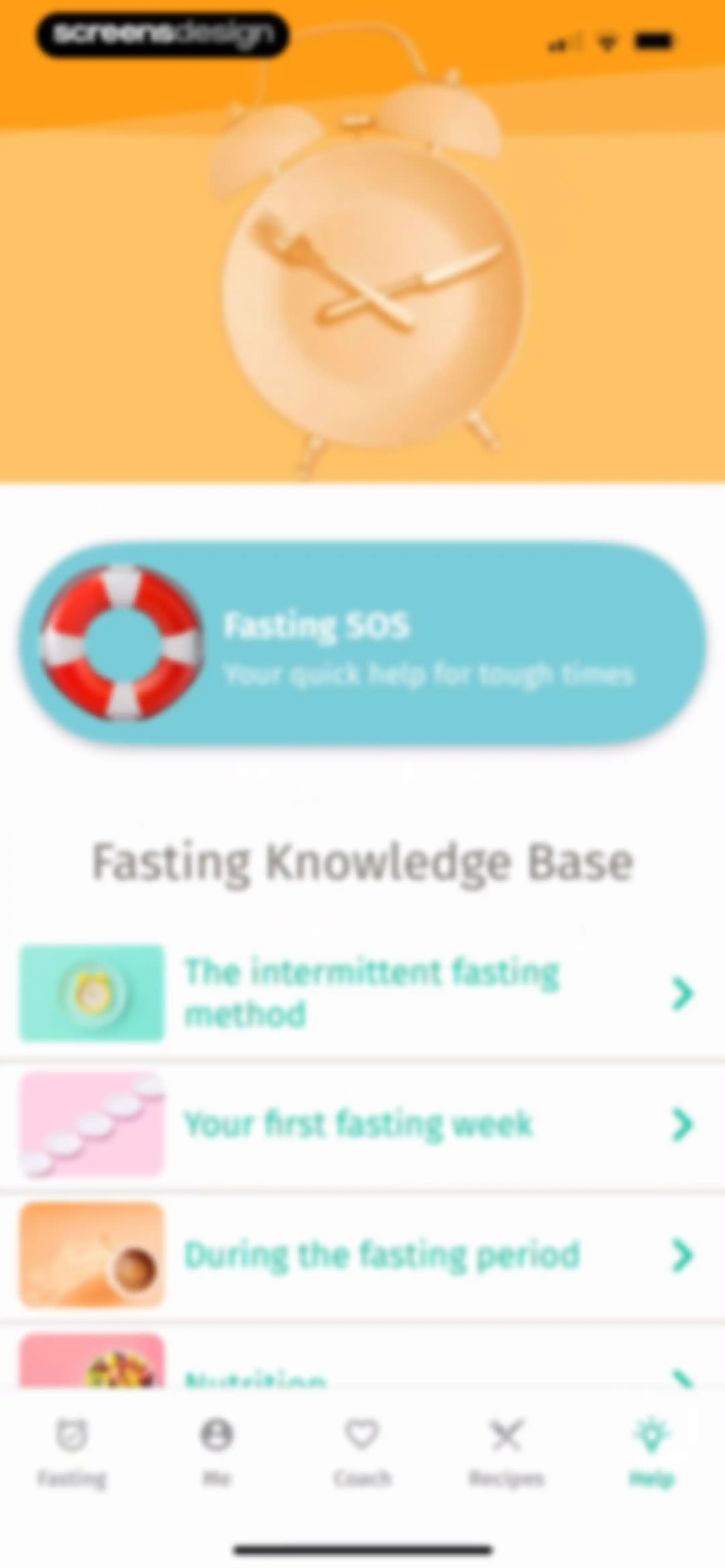 BodyFast: Intermittent Fasting screen 101