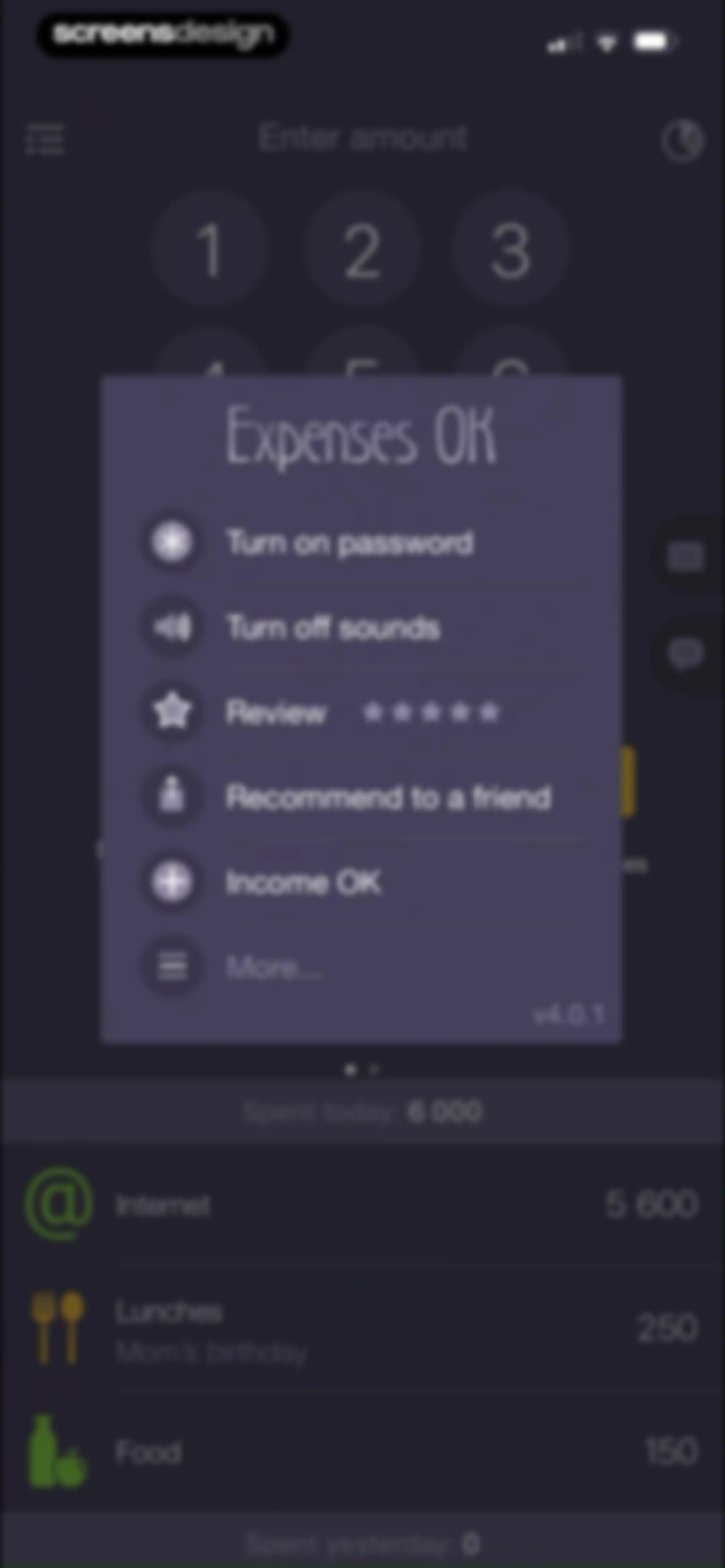 Expenses OK - expenses tracker screen 23
