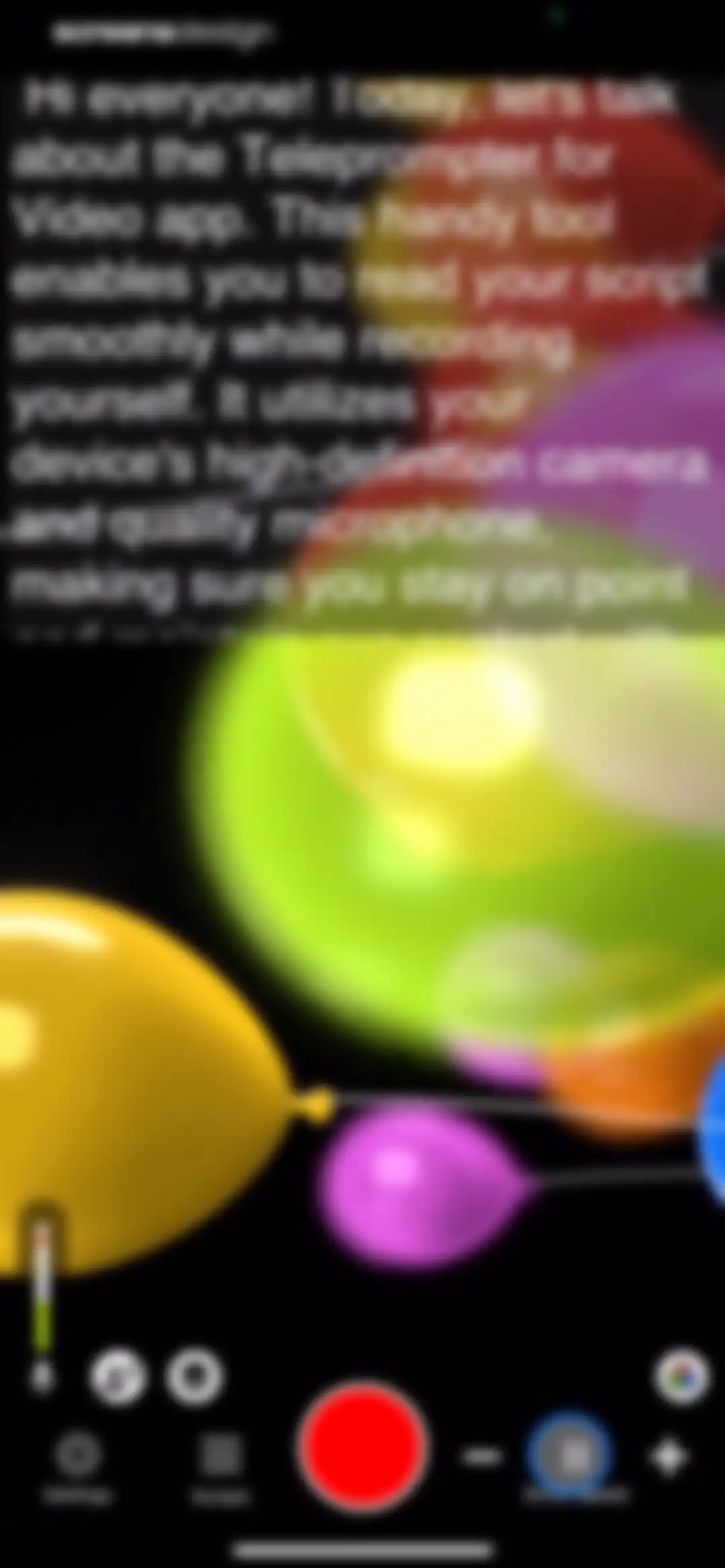 Teleprompter for Video screen 31