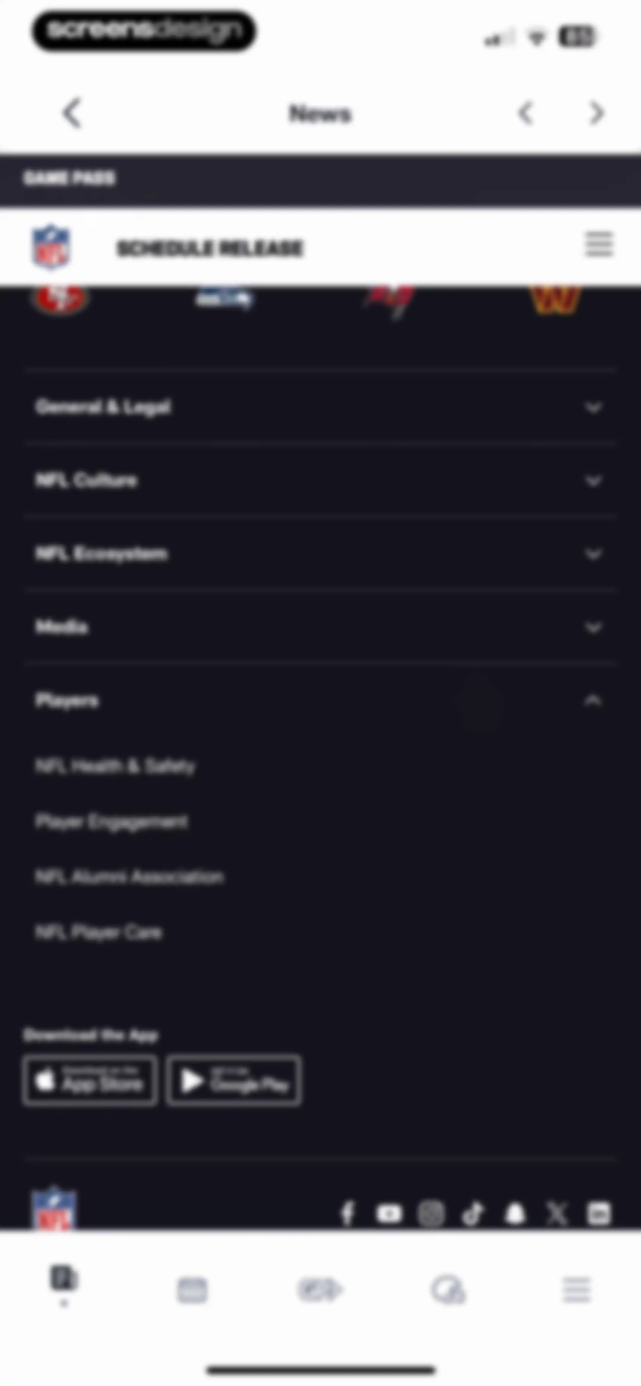 NFL screen 50