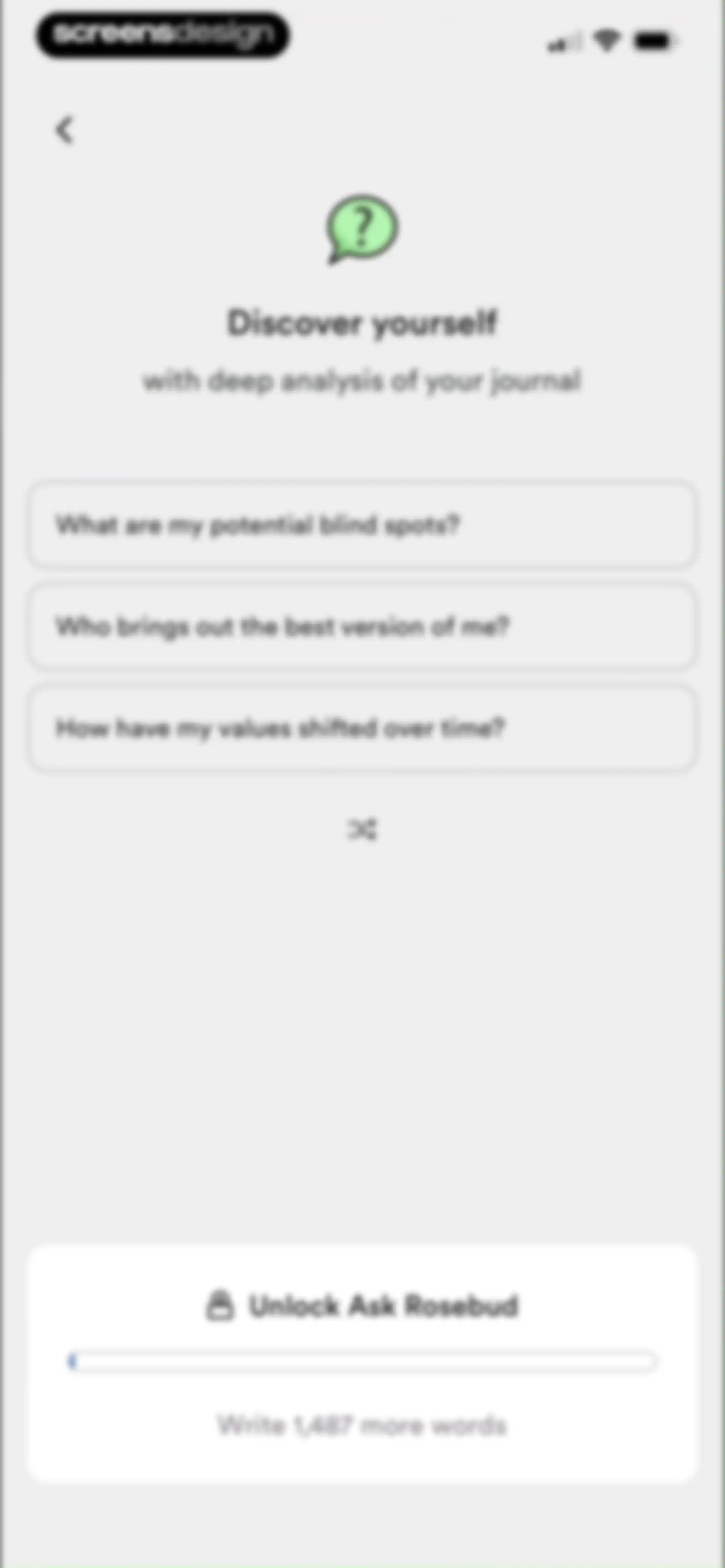 Rosebud: AI Journal & Diary screen 106