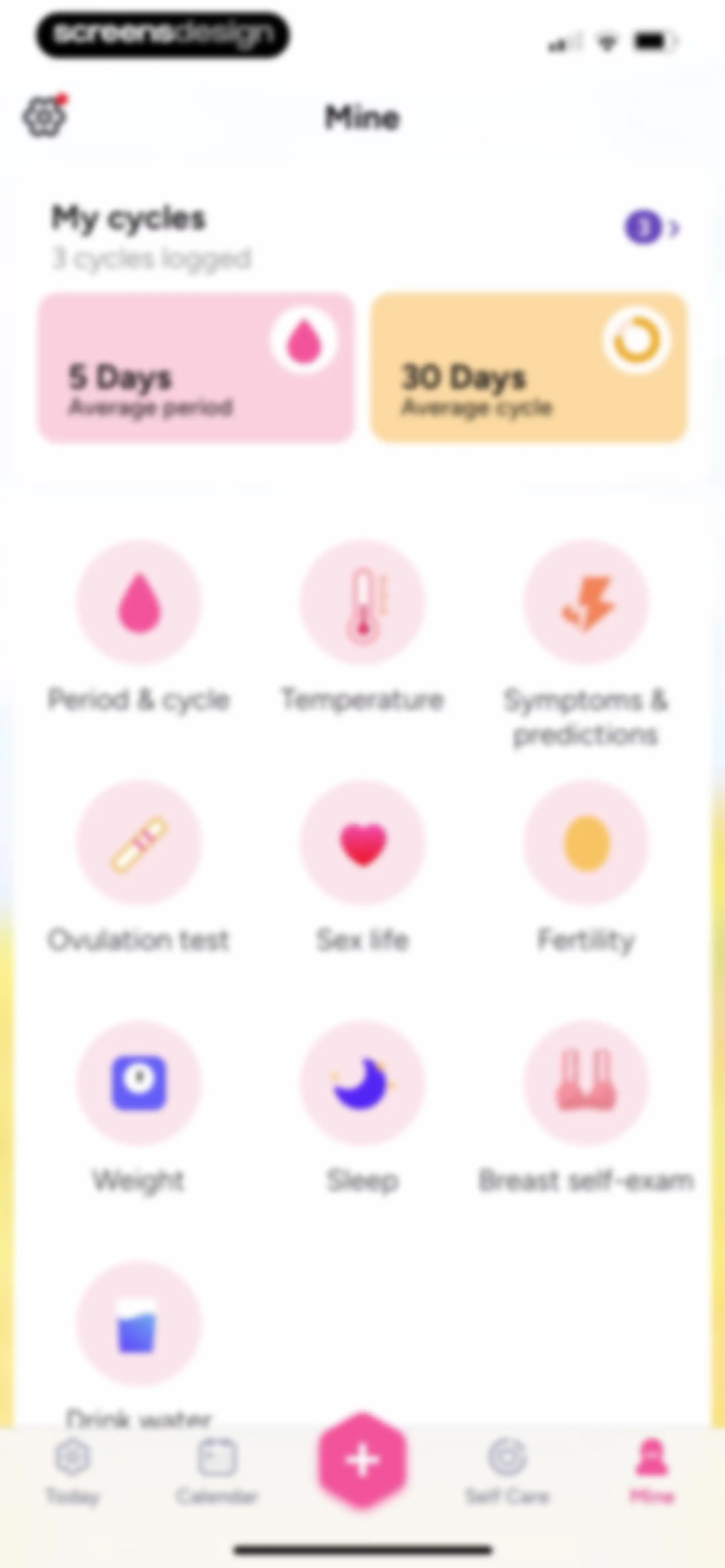 Period Tracker Period Calendar screen 63