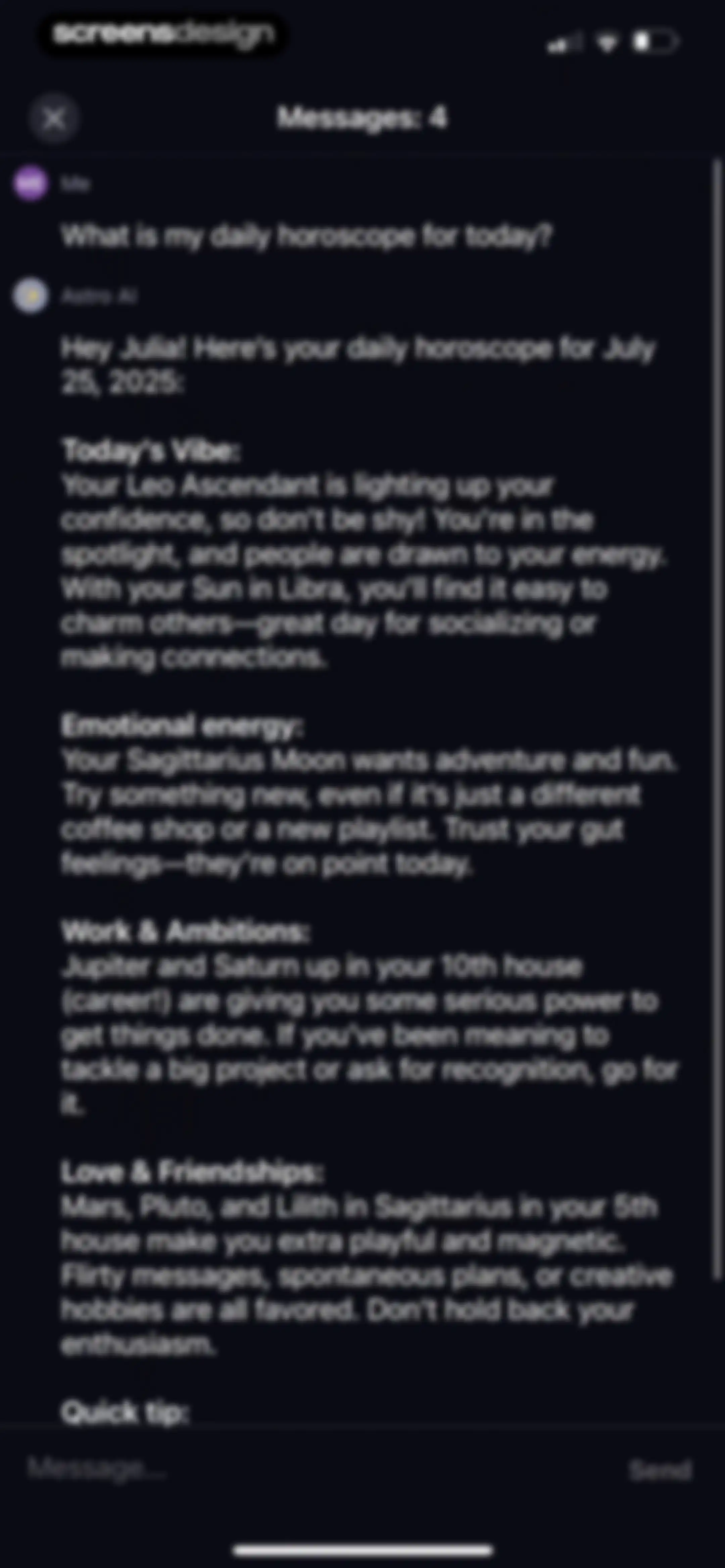 Astro AI: Life Advice screen 31