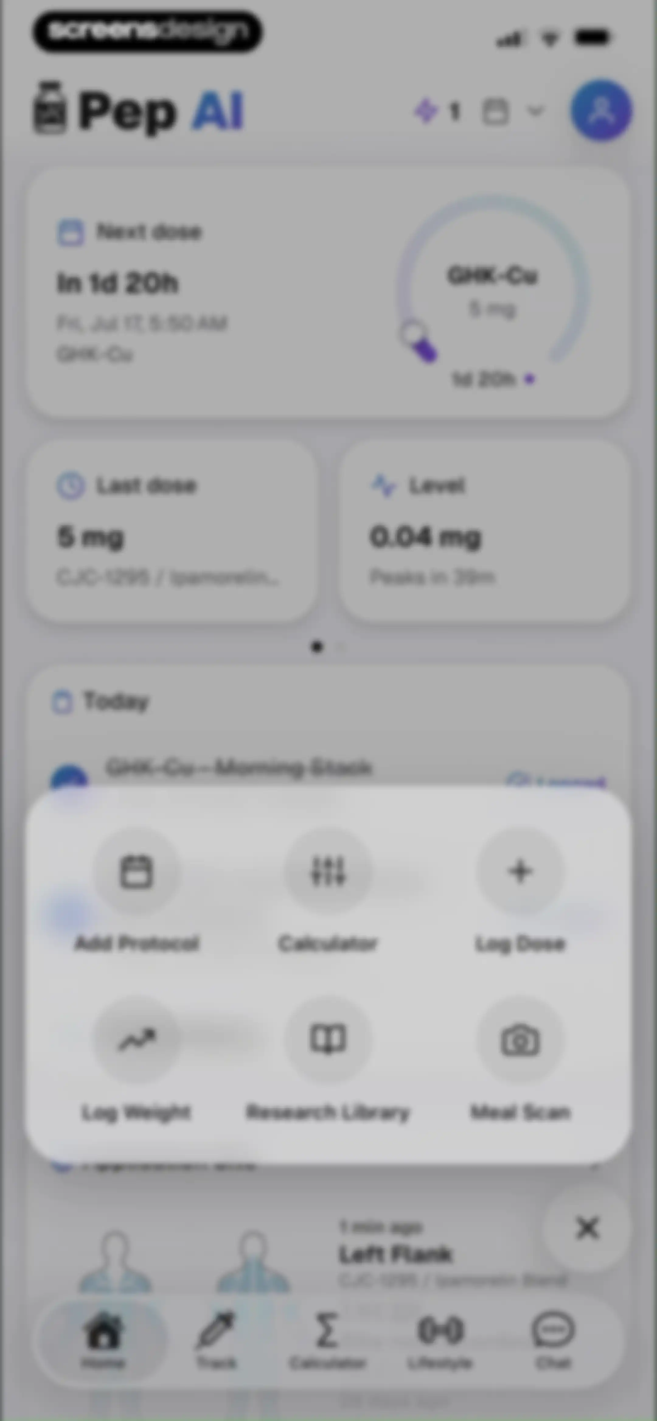 Pep AI: Peptide GLP-1 Tracker screen 93