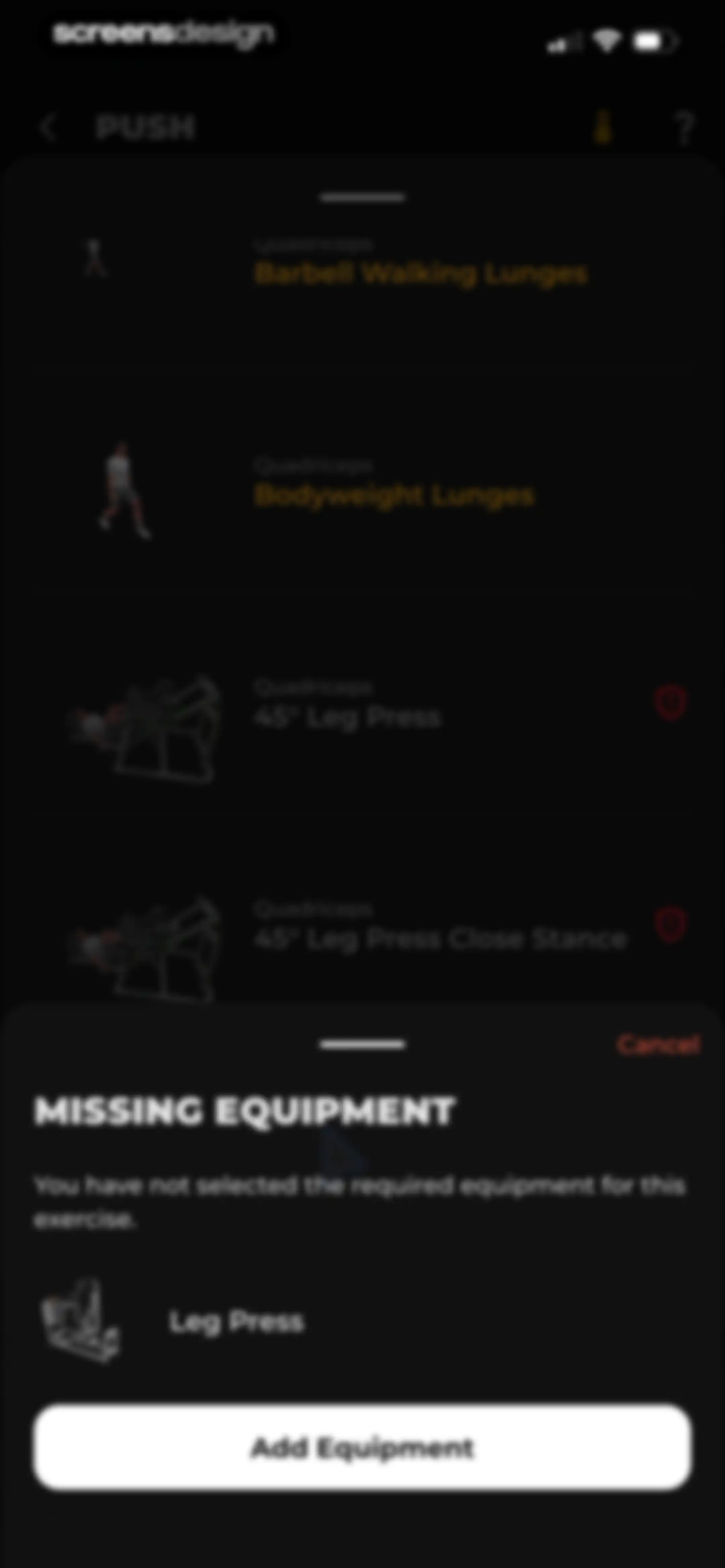 MCI - Personal Training AI screen 63