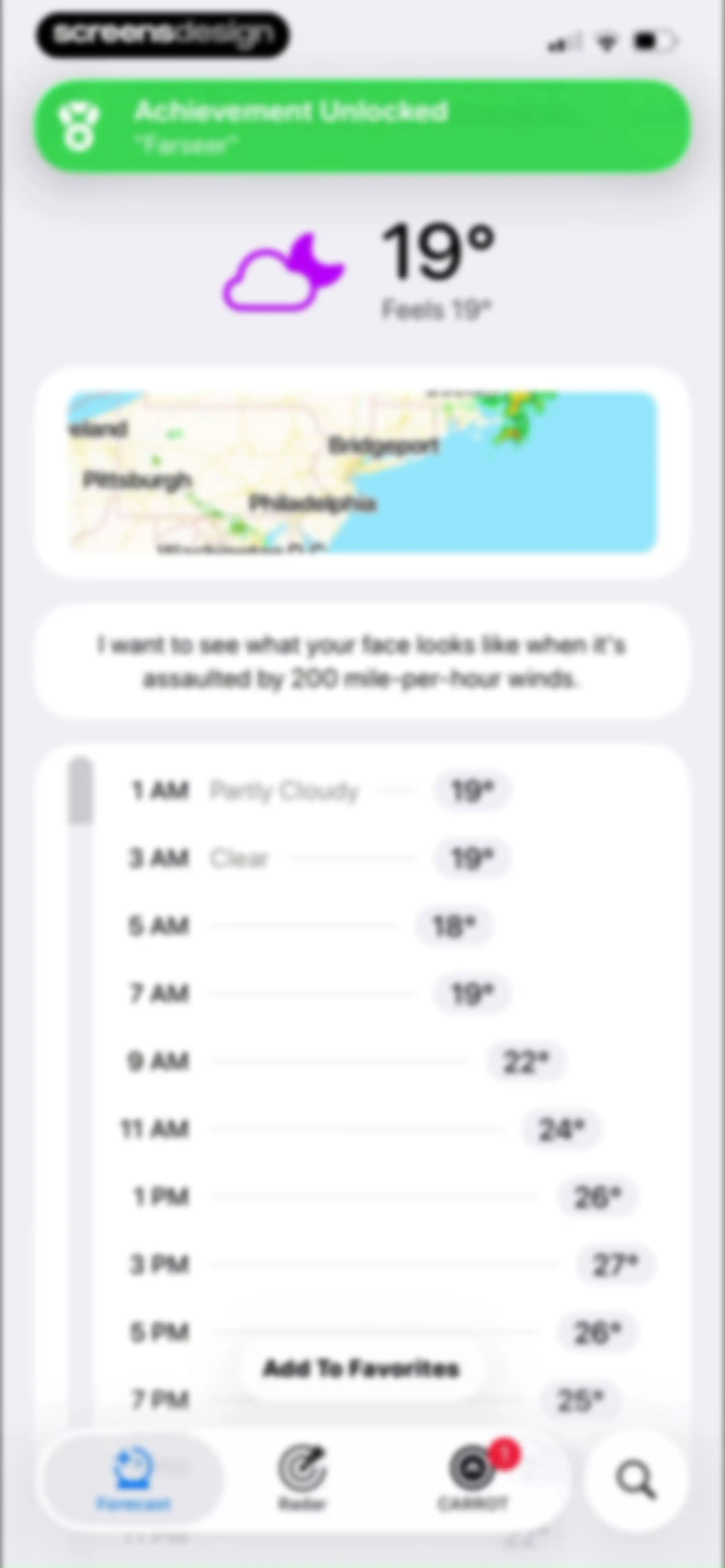 CARROT Weather: Alerts & Radar screen 136