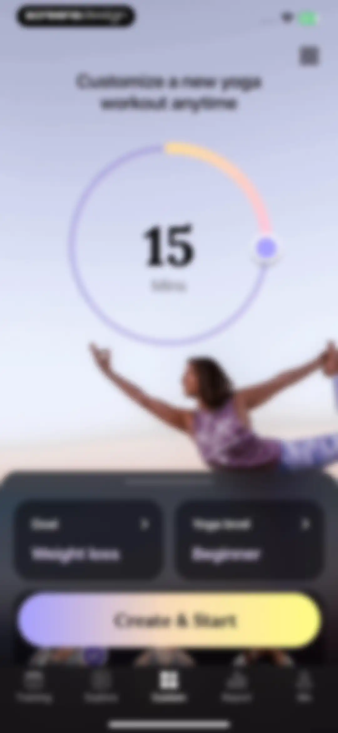 Yoga for Beginners, Pilates+ screen 121