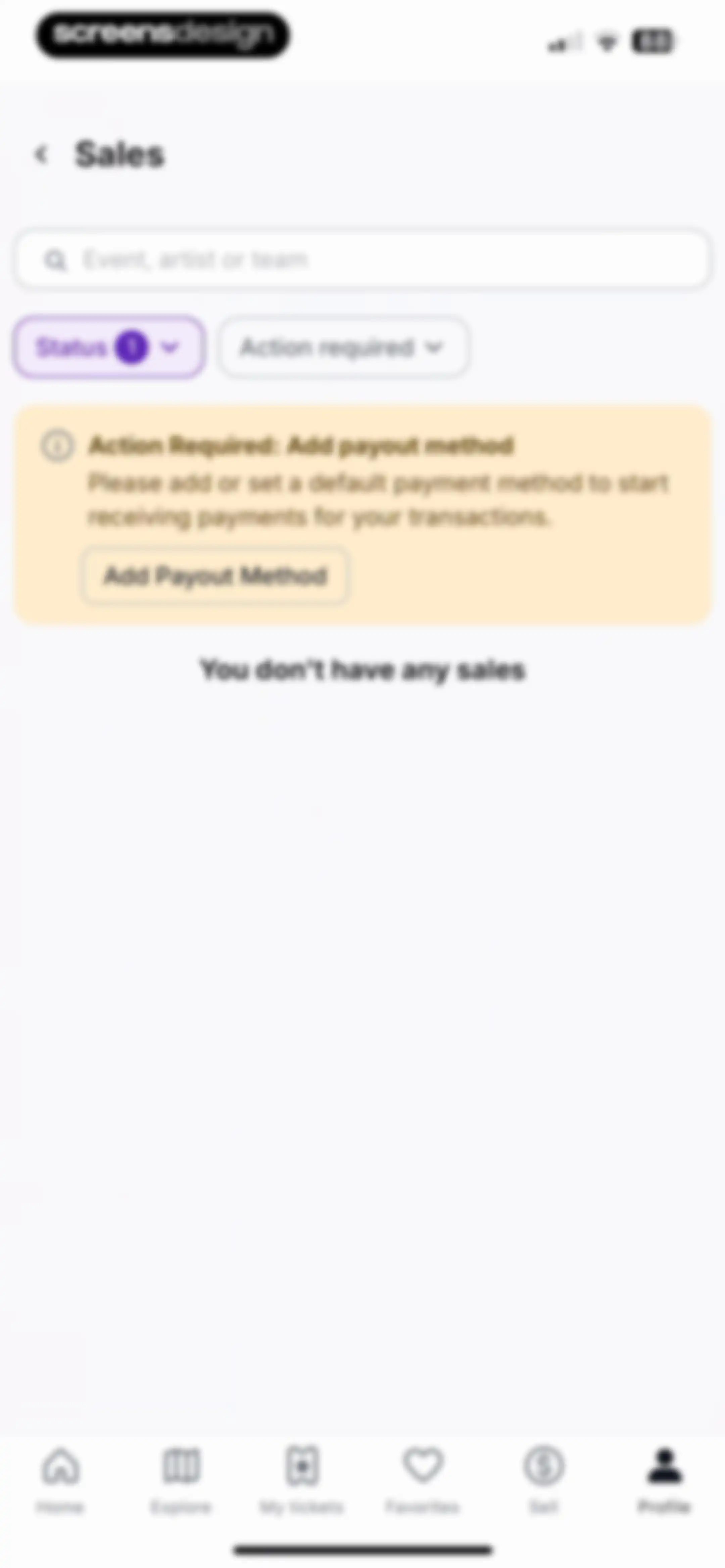 StubHub: Event Tickets screen 95