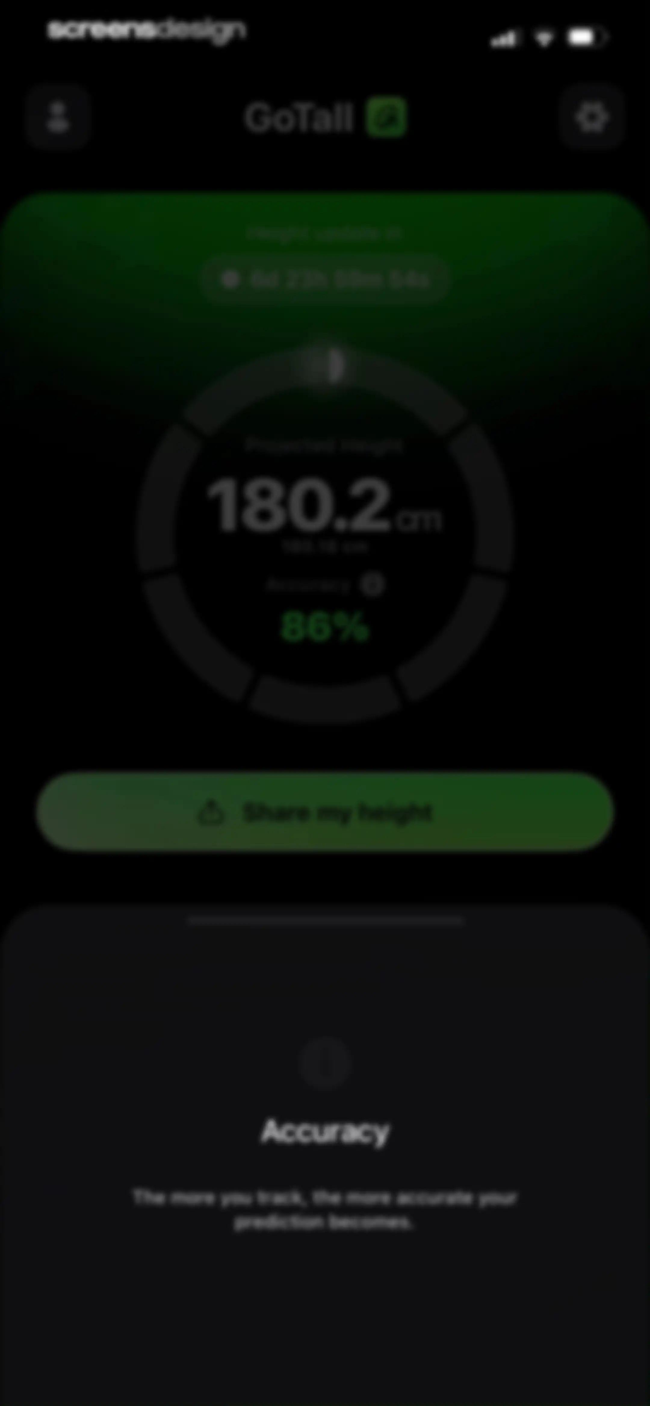 GoTall - Height Predictor screen 66