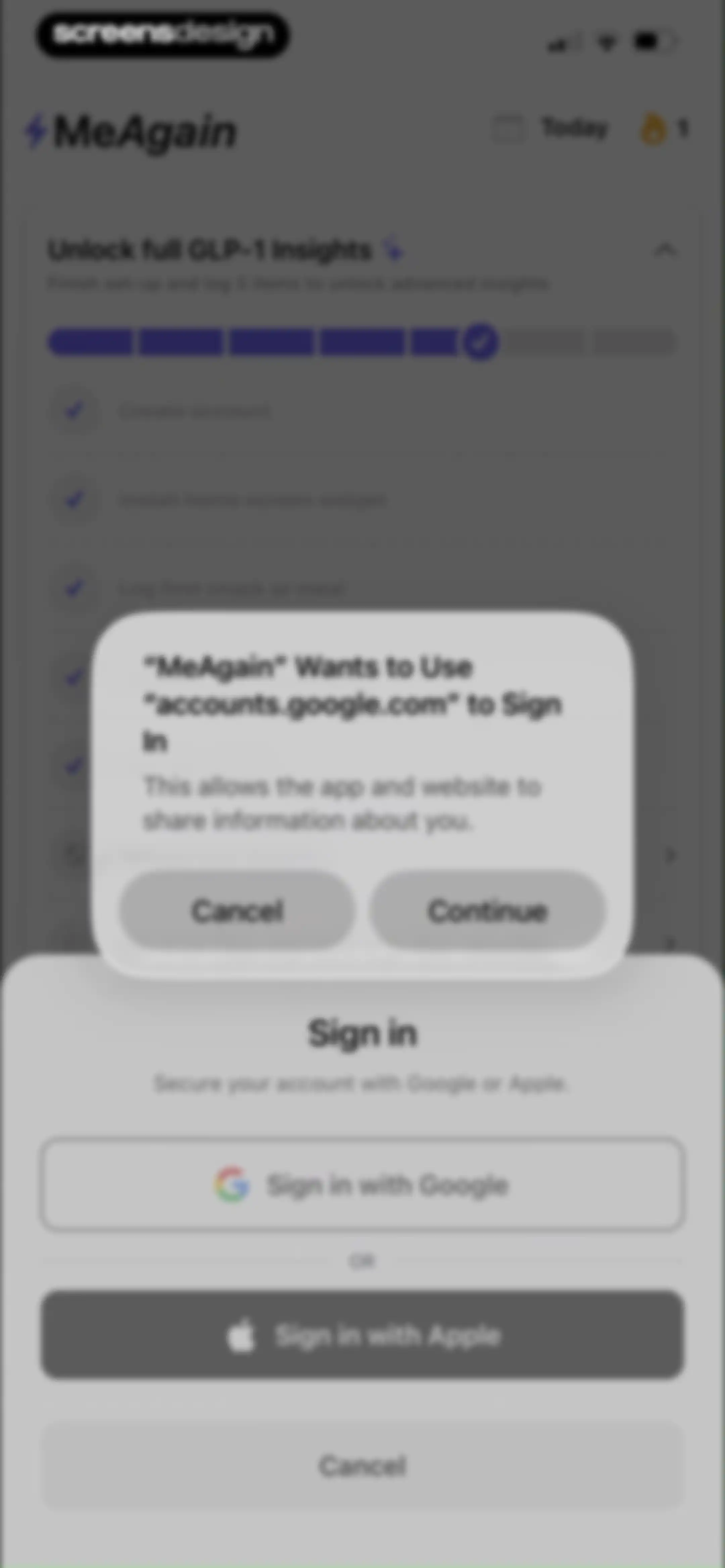 MeAgain: GLP-1 Tracker App screen 84
