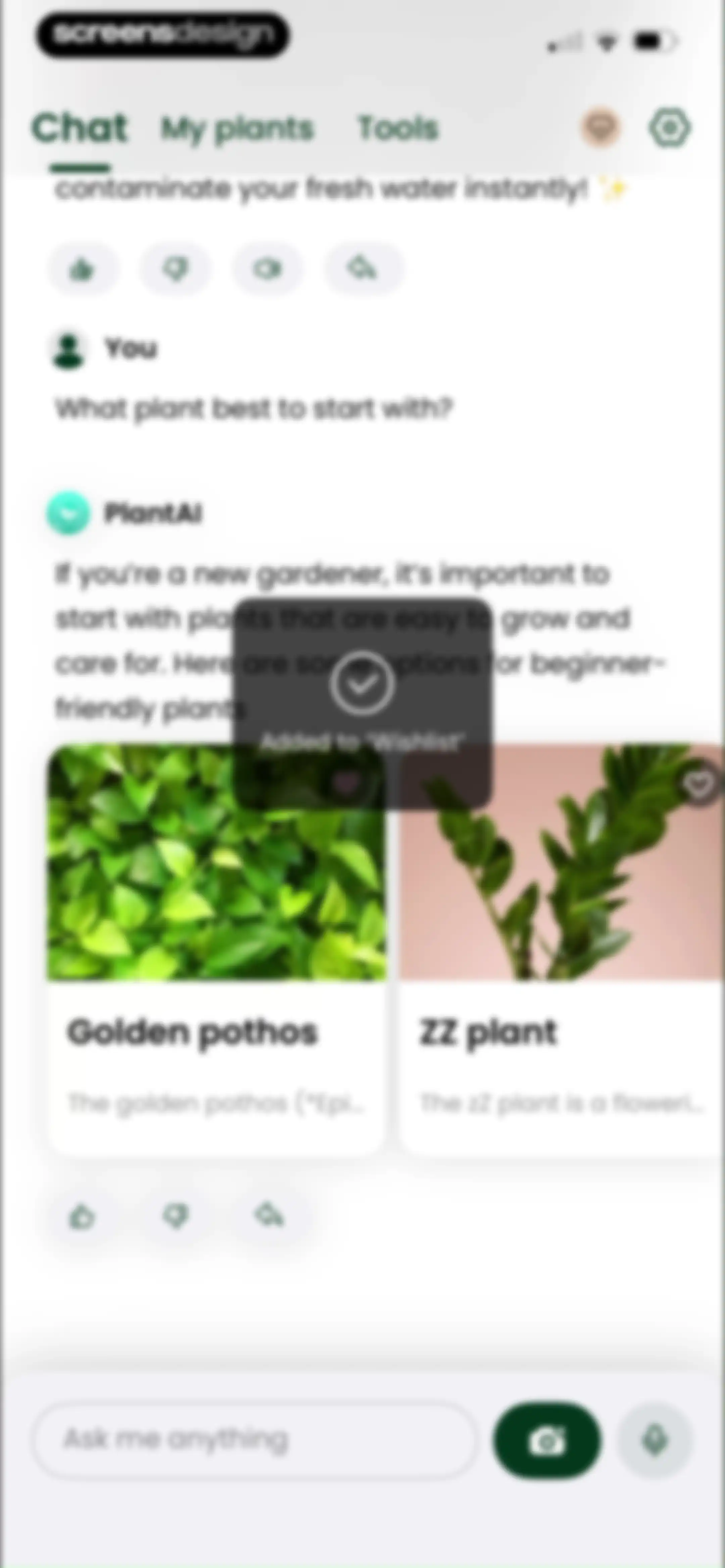 PlantAI: Identifier & Diagnose screen 48