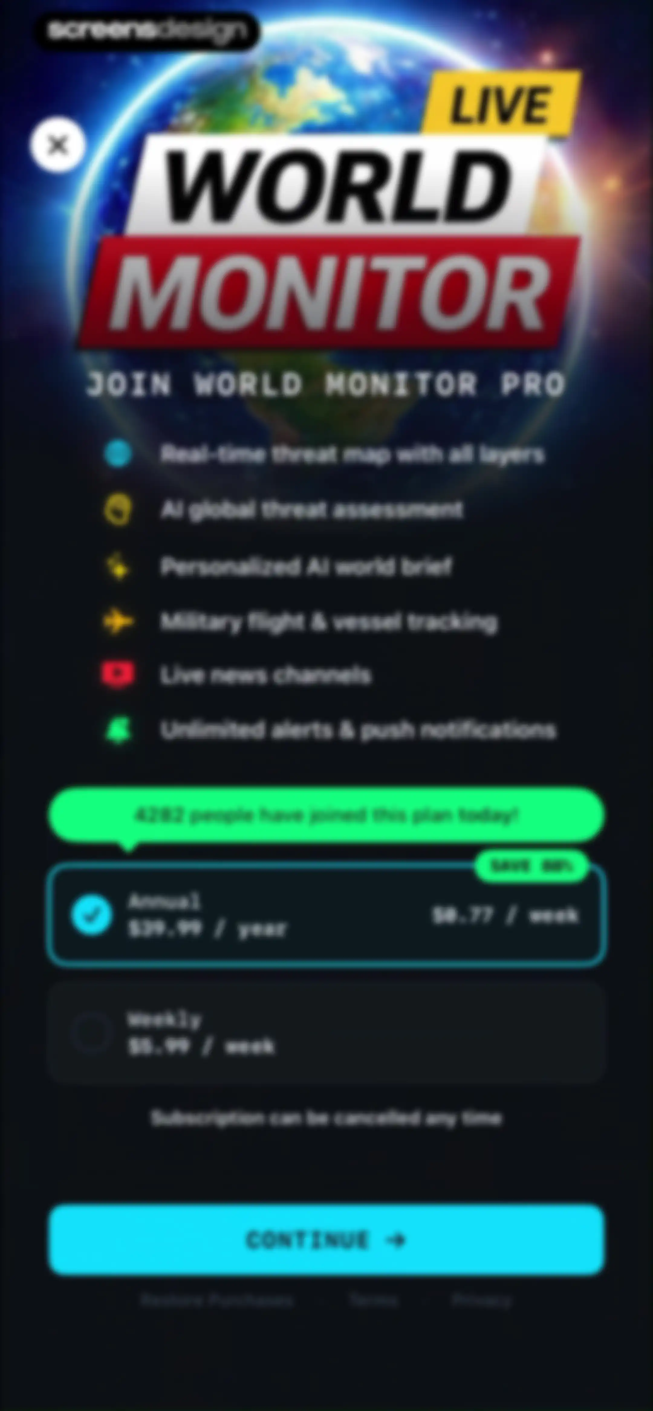 World Monitor Real-Time Intel screen 21