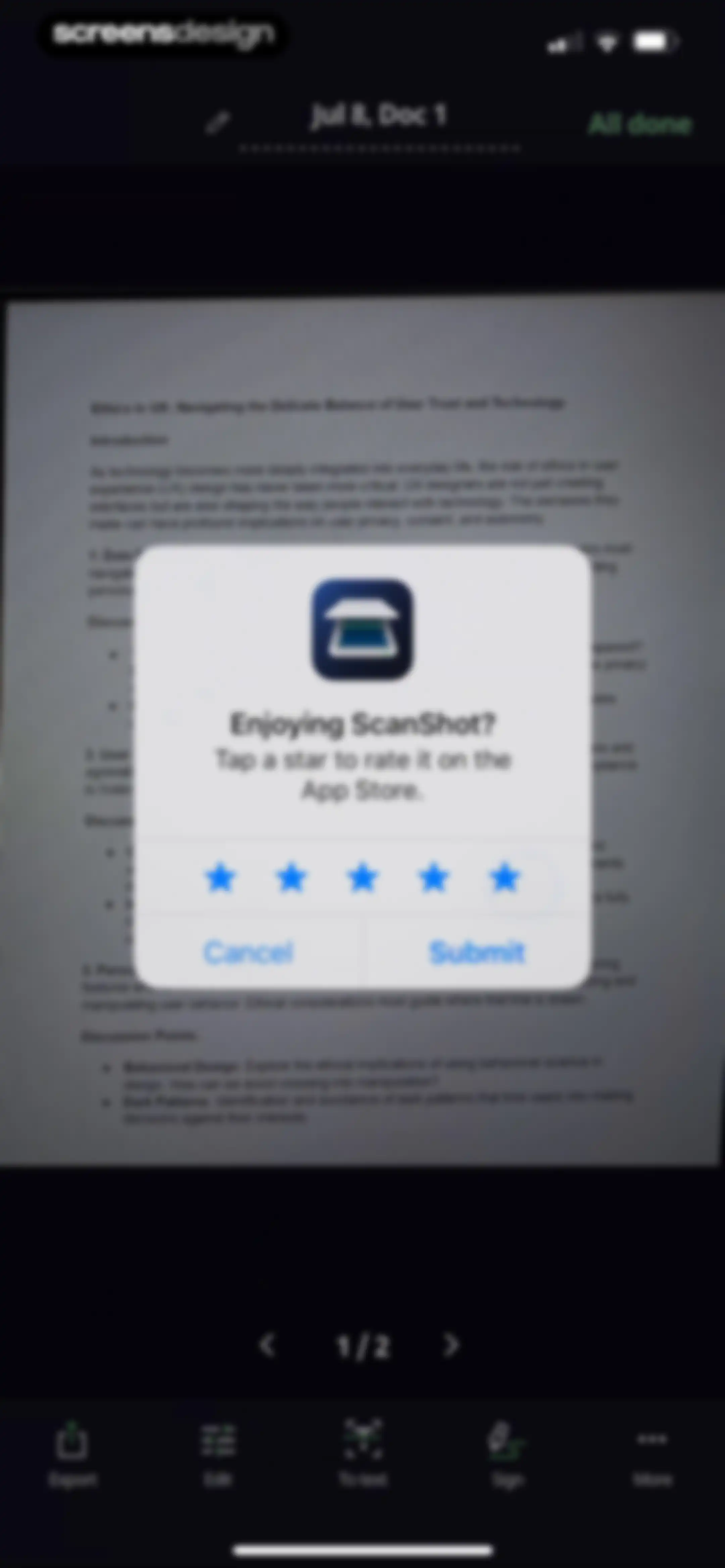Scan to PDF－Document Scanner screen 20