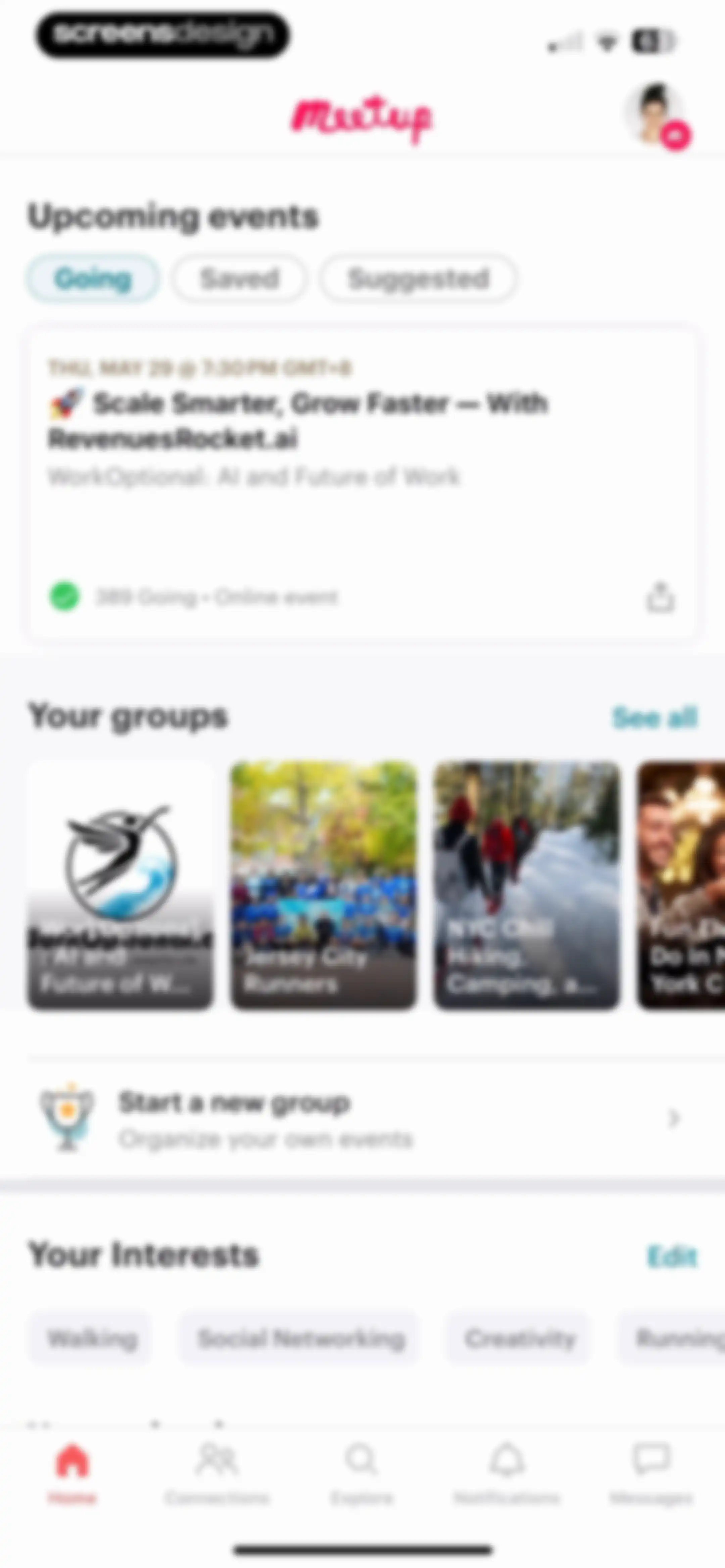 Meetup: Social Events & Groups screen 70