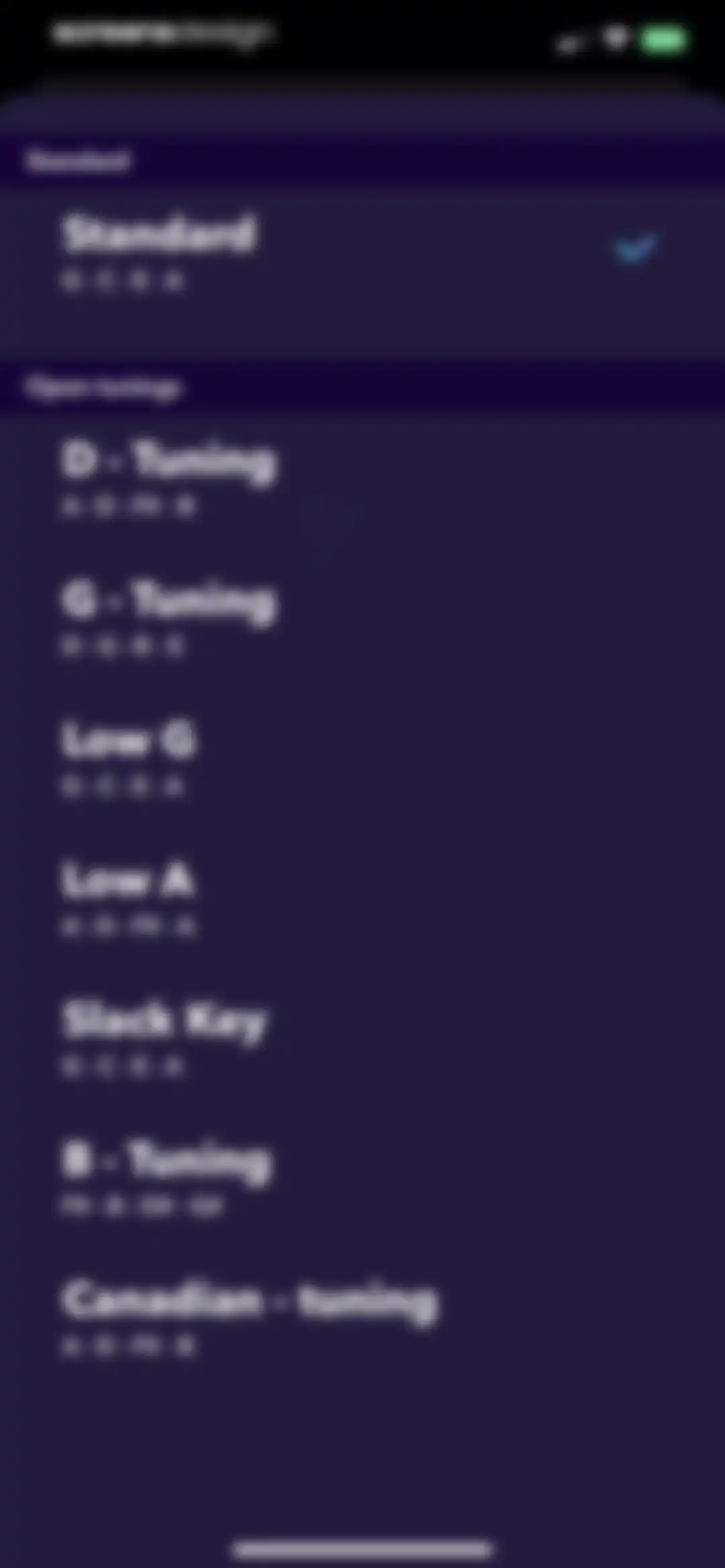 Guitar Tuner Easy tune chords screen 22