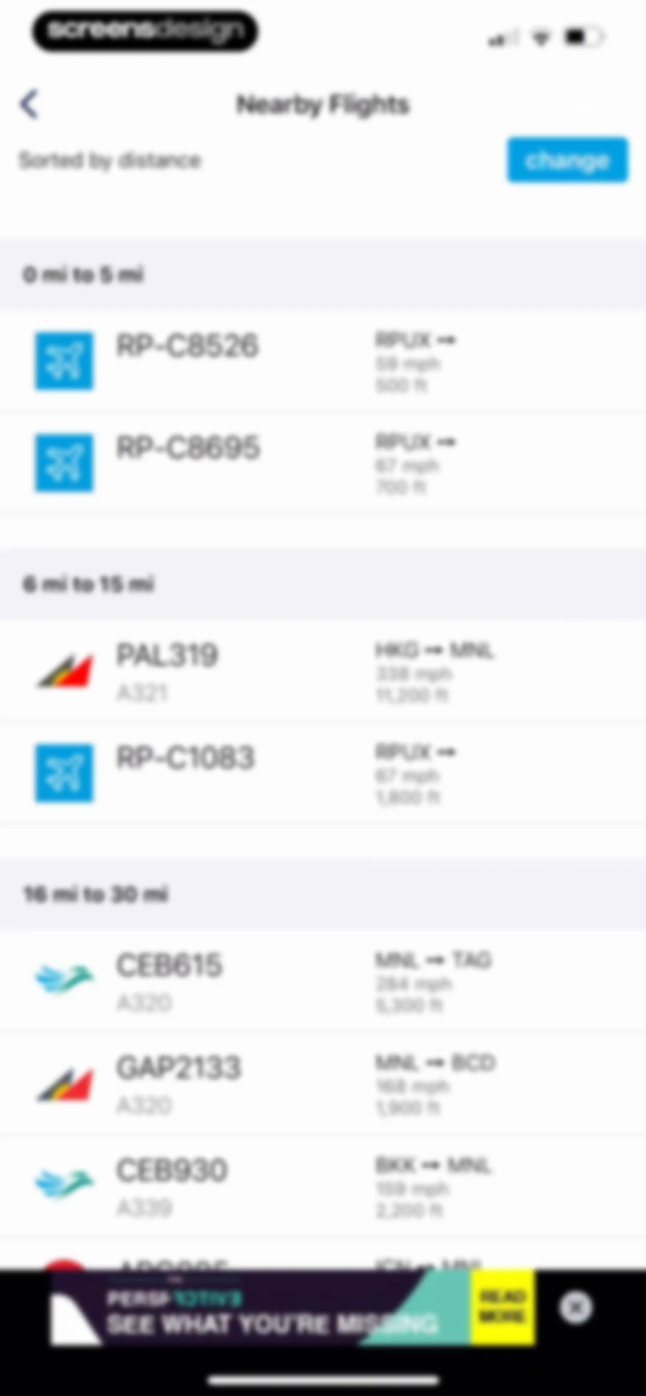 FlightAware Flight Tracker screen 87
