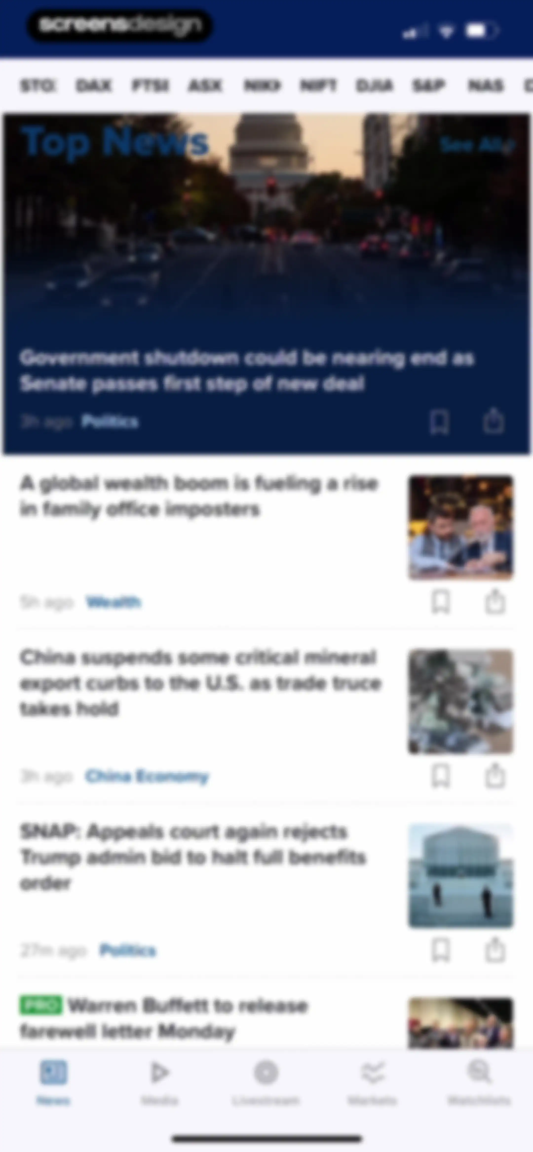 CNBC: Stock Market & Business screen 19