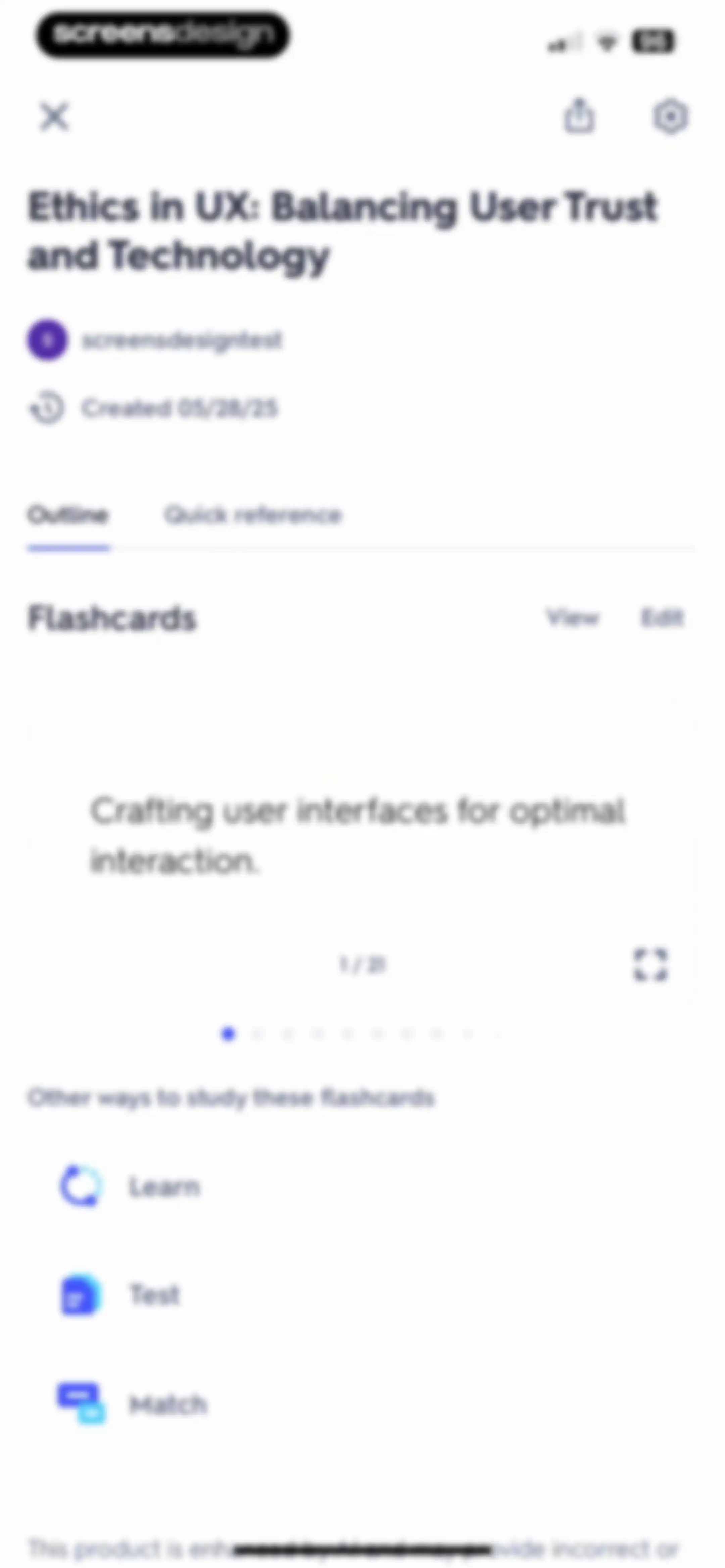 Quizlet: More than Flashcards screen 47