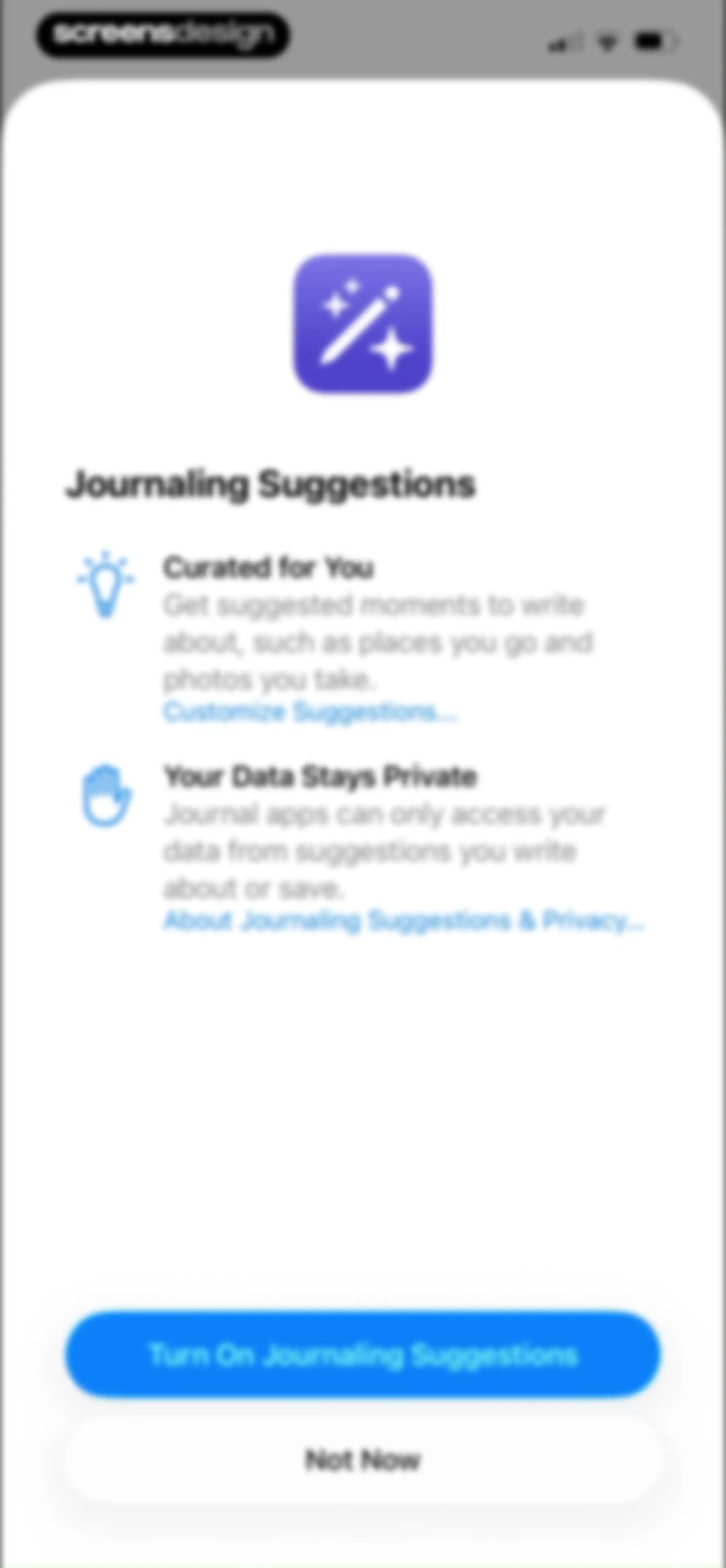 Day One: Daily Journal & Diary screen 108