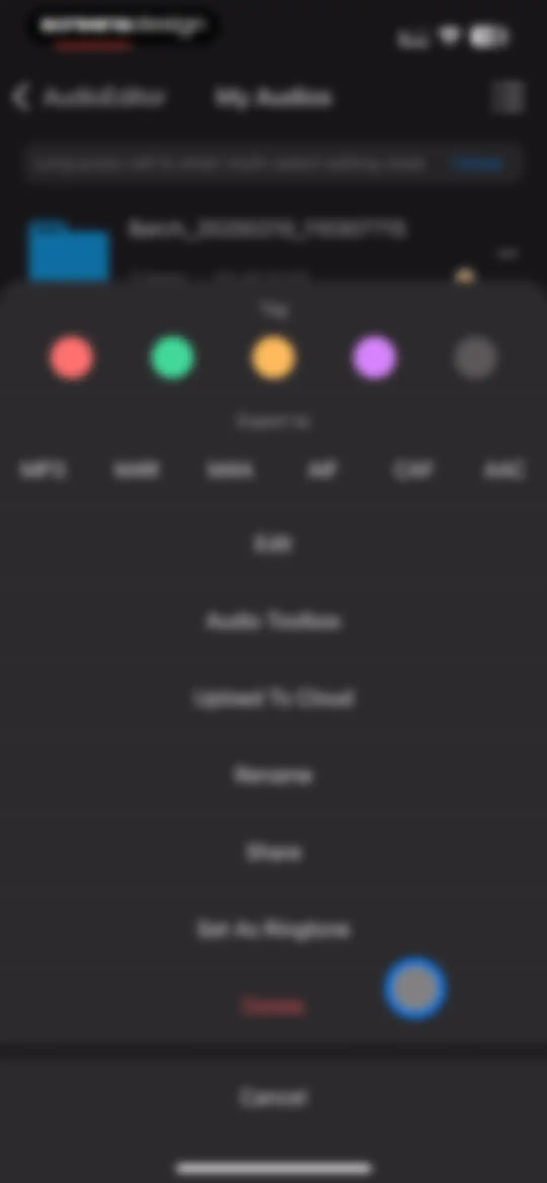Audio Editor - Music editor screen 66