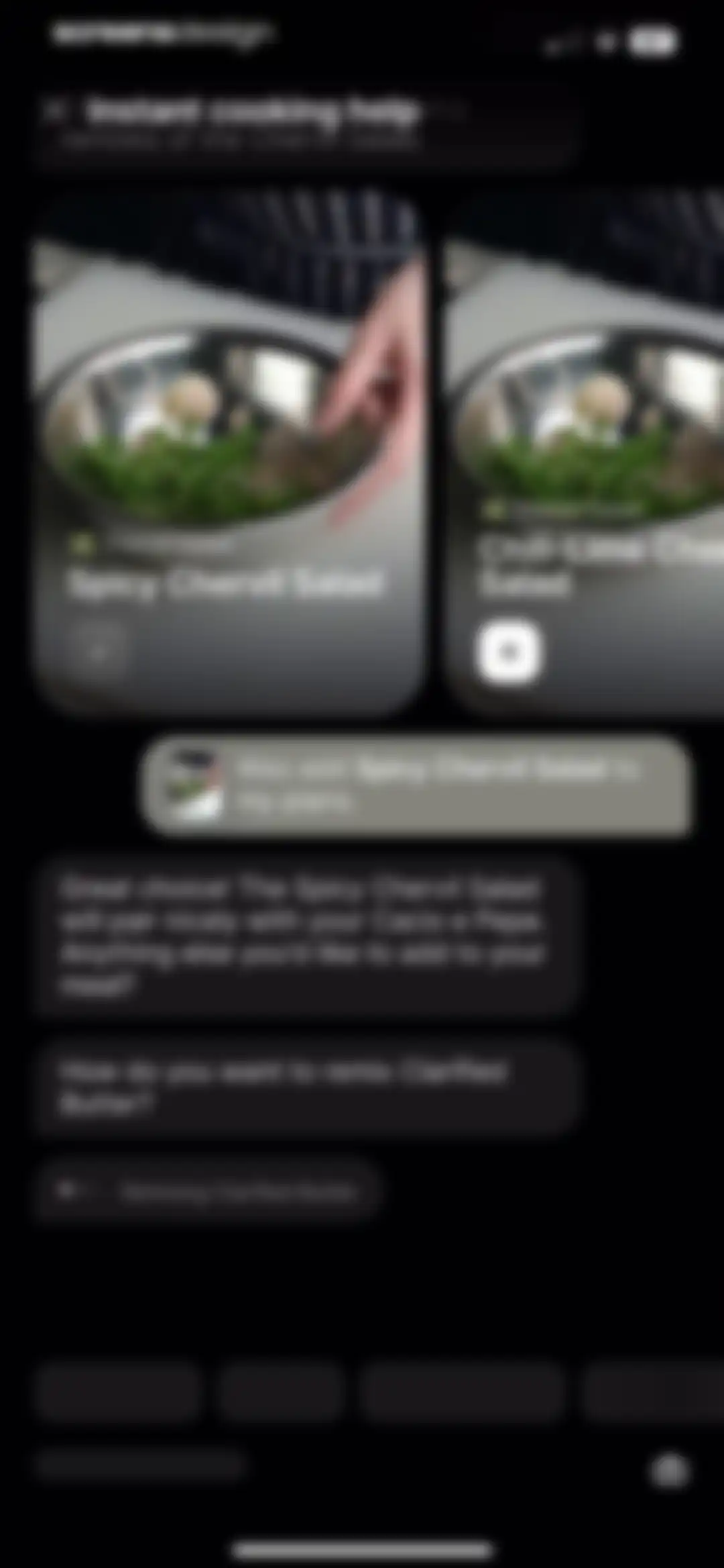 CREME: Create Memorable Meals screen 37