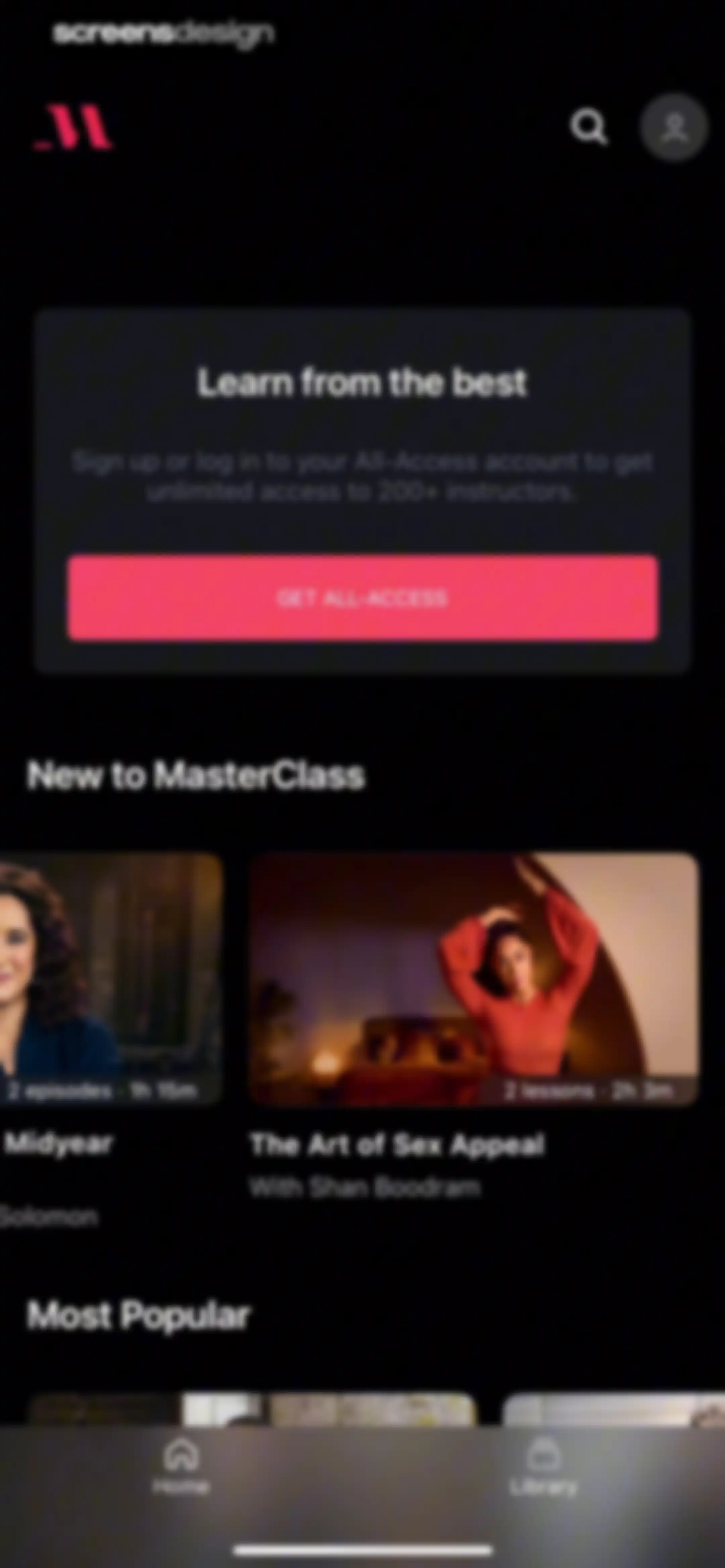 MasterClass: Online Classes screen 23