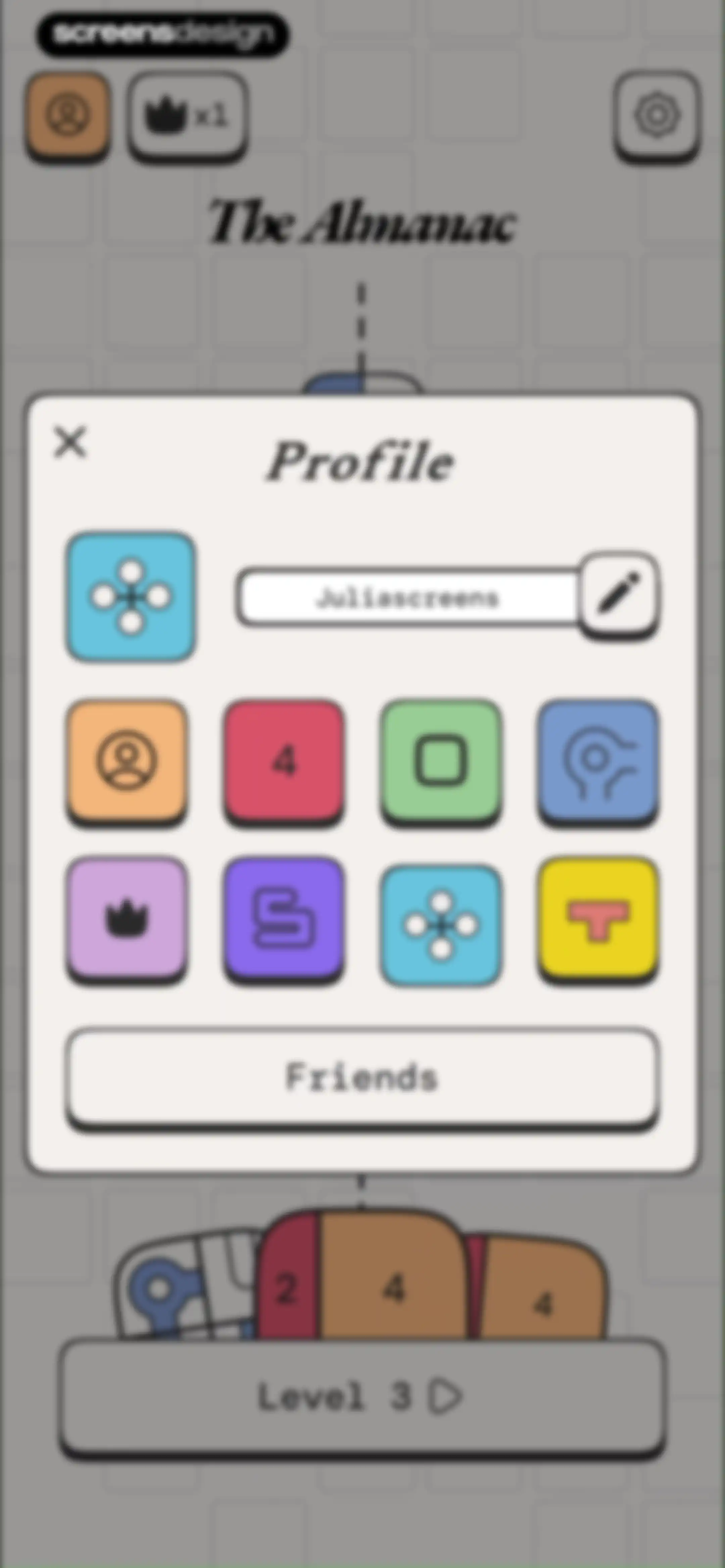 The Almanac screen 52